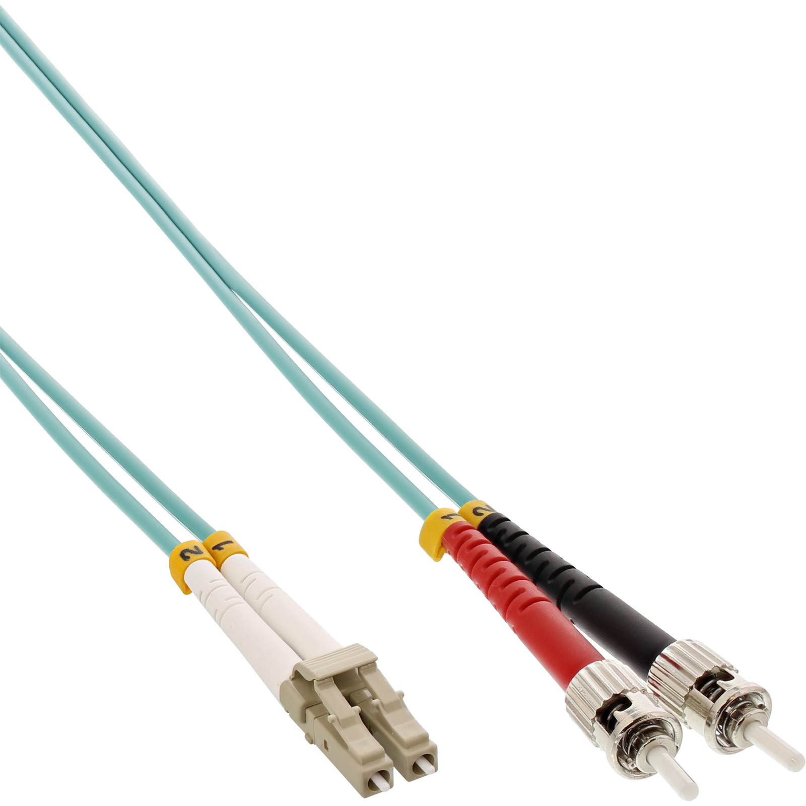InLine Fiber Optic Duplex Cable LC-ST 50-125 OM3 3m