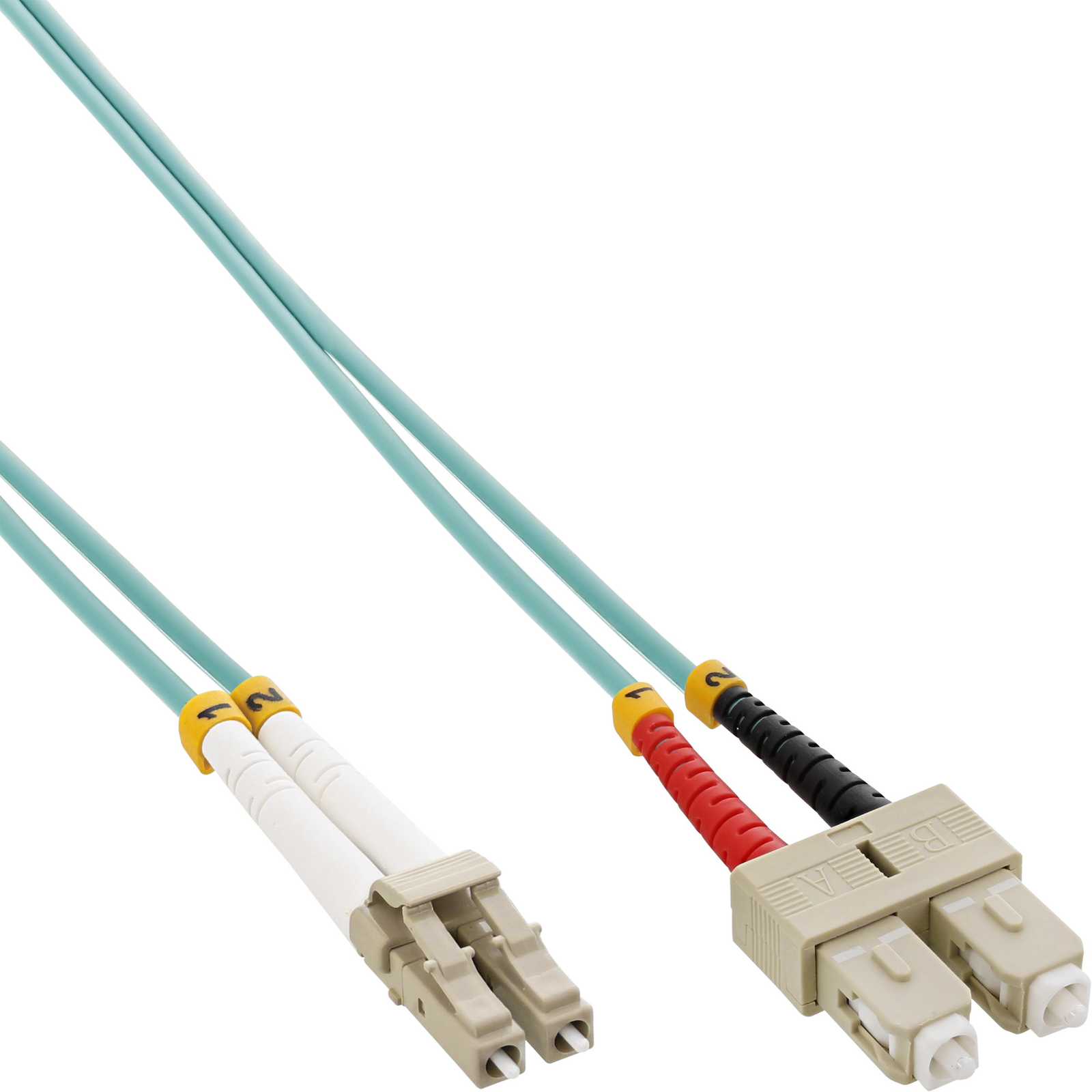 InLine Fiber Optic Duplex Cable LC-SC 50-125 OM3 20m