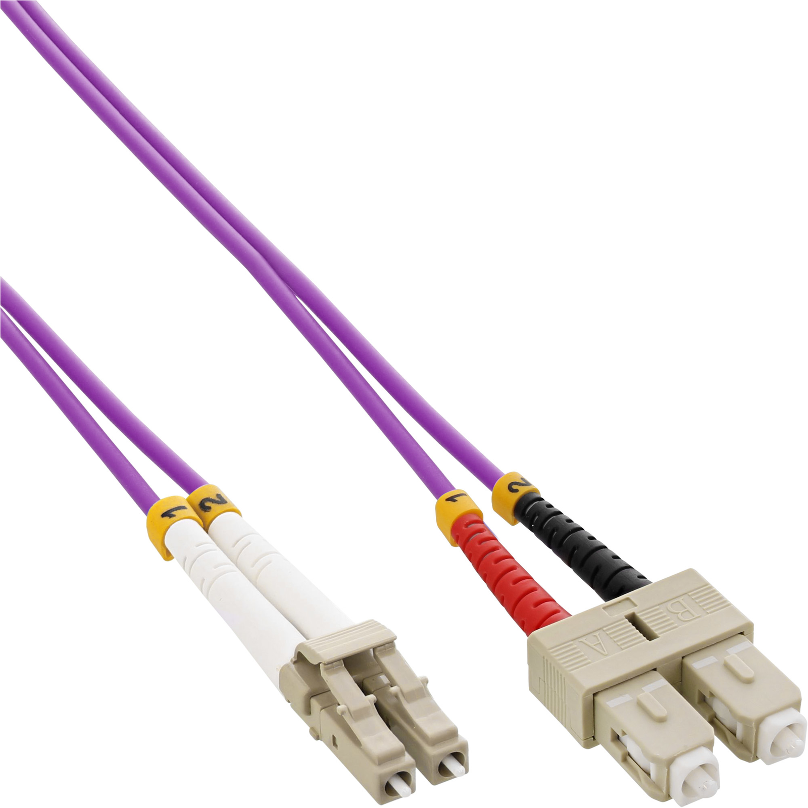 InLine Fiber Optic Duplex Cable LC-SC 50-125 OM4 20m