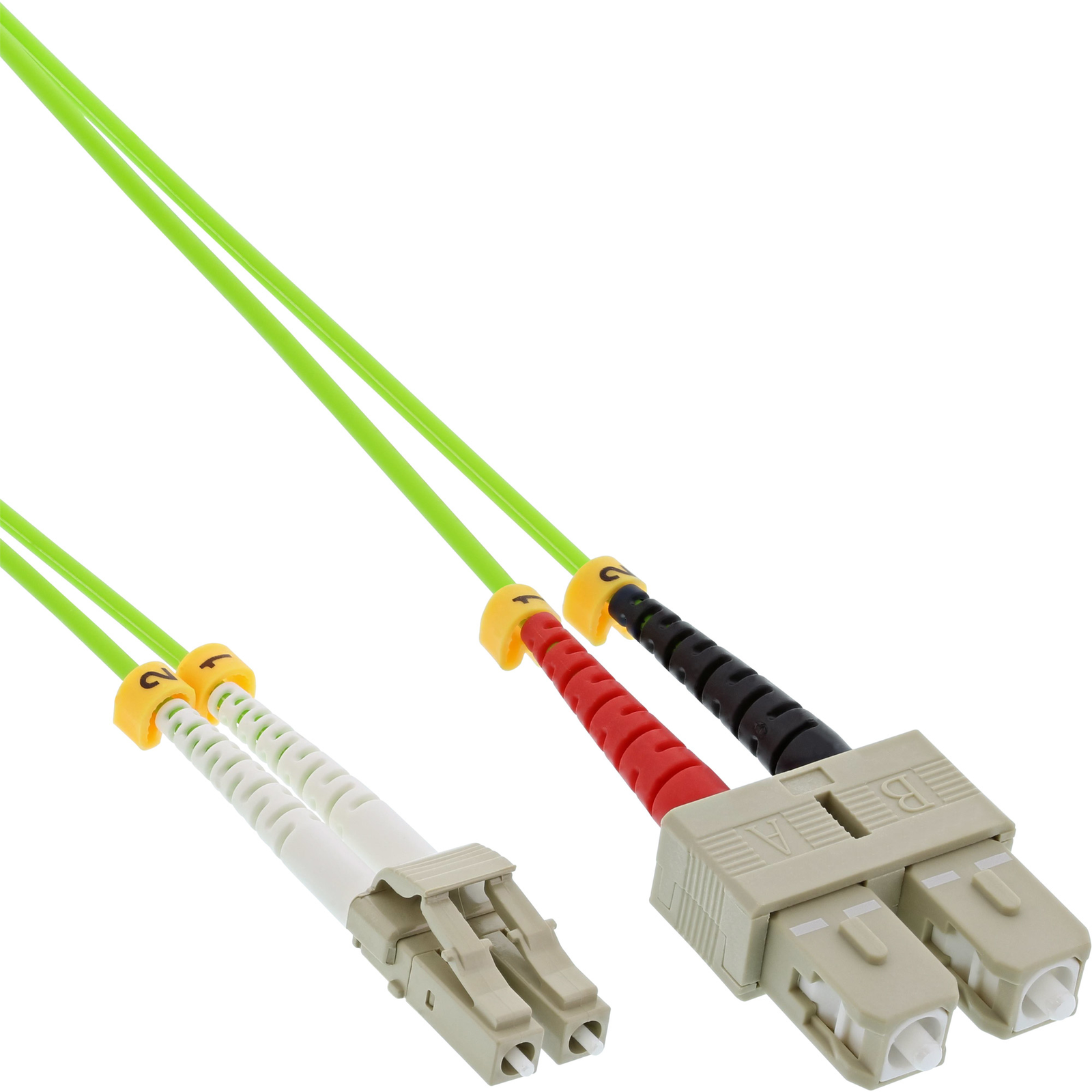 InLine Fiber Optic Duplex Cable LC-SC 50-125 OM5 0.5m