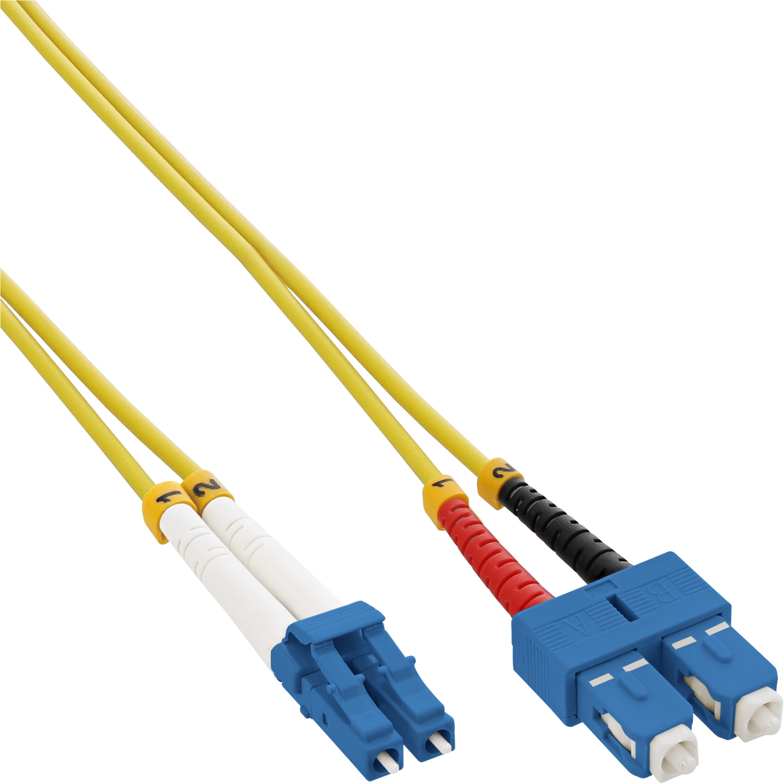 InLine Fiber Optic Duplex Cable LC-SC 9-125 OS2 1m