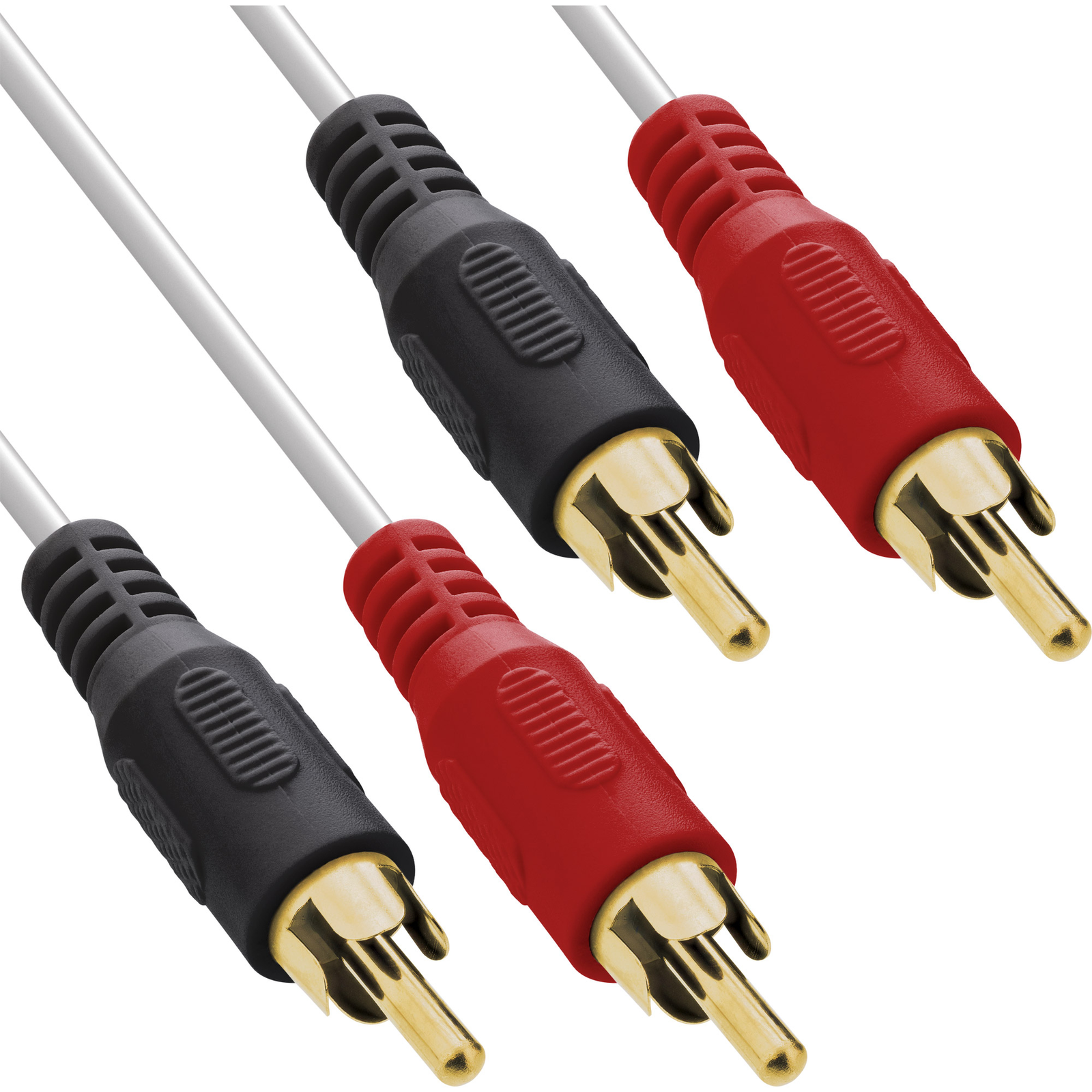 InLine Cinch Cable 2x Cinch Male Male White gold 2m