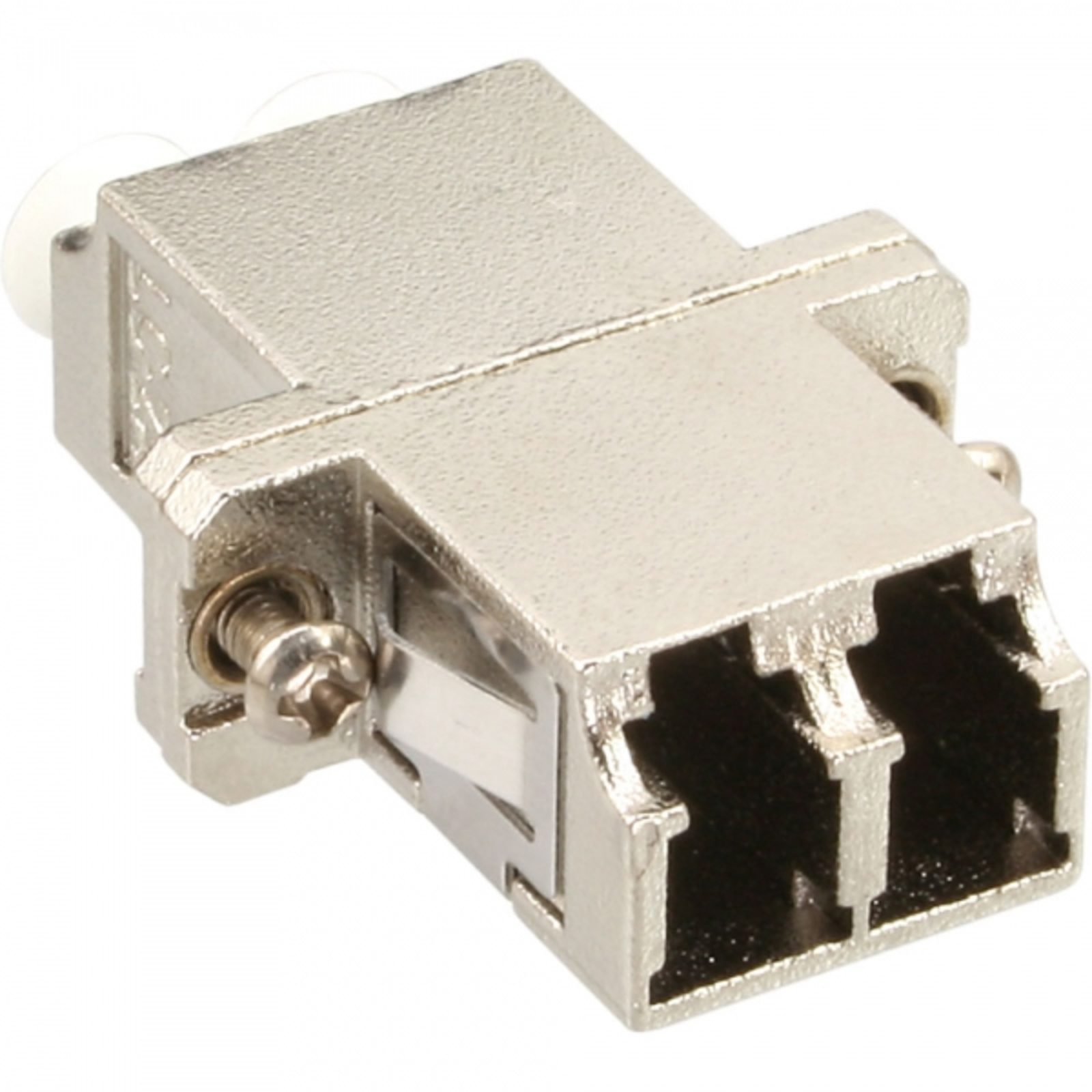 InLine Fiber Optic Metal Coupler Duplex LC-LC Singlemode Ceramic Sleeve for Installation