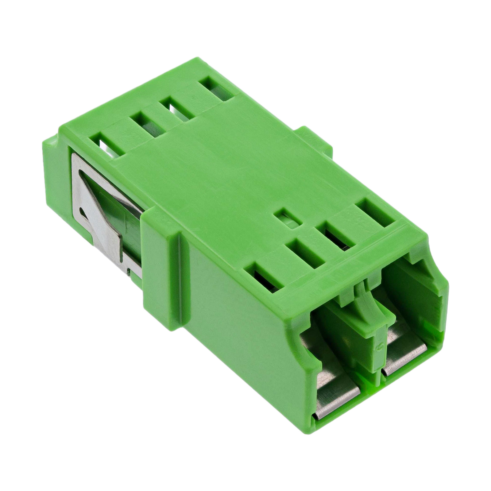 InLine Fiber Optic Coupler Duplex LC-LC Singlemode Green Ceramic Sleeve LC Female Green Single Mode