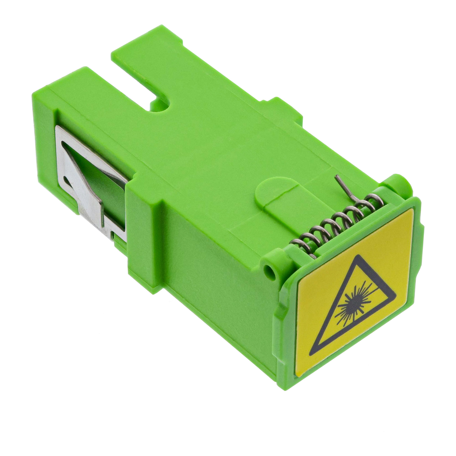 InLine Fiber Optic Coupling Simplex SC-SC SM Ceramic Sleeve Shutter Green SC-SC Green Singlemode