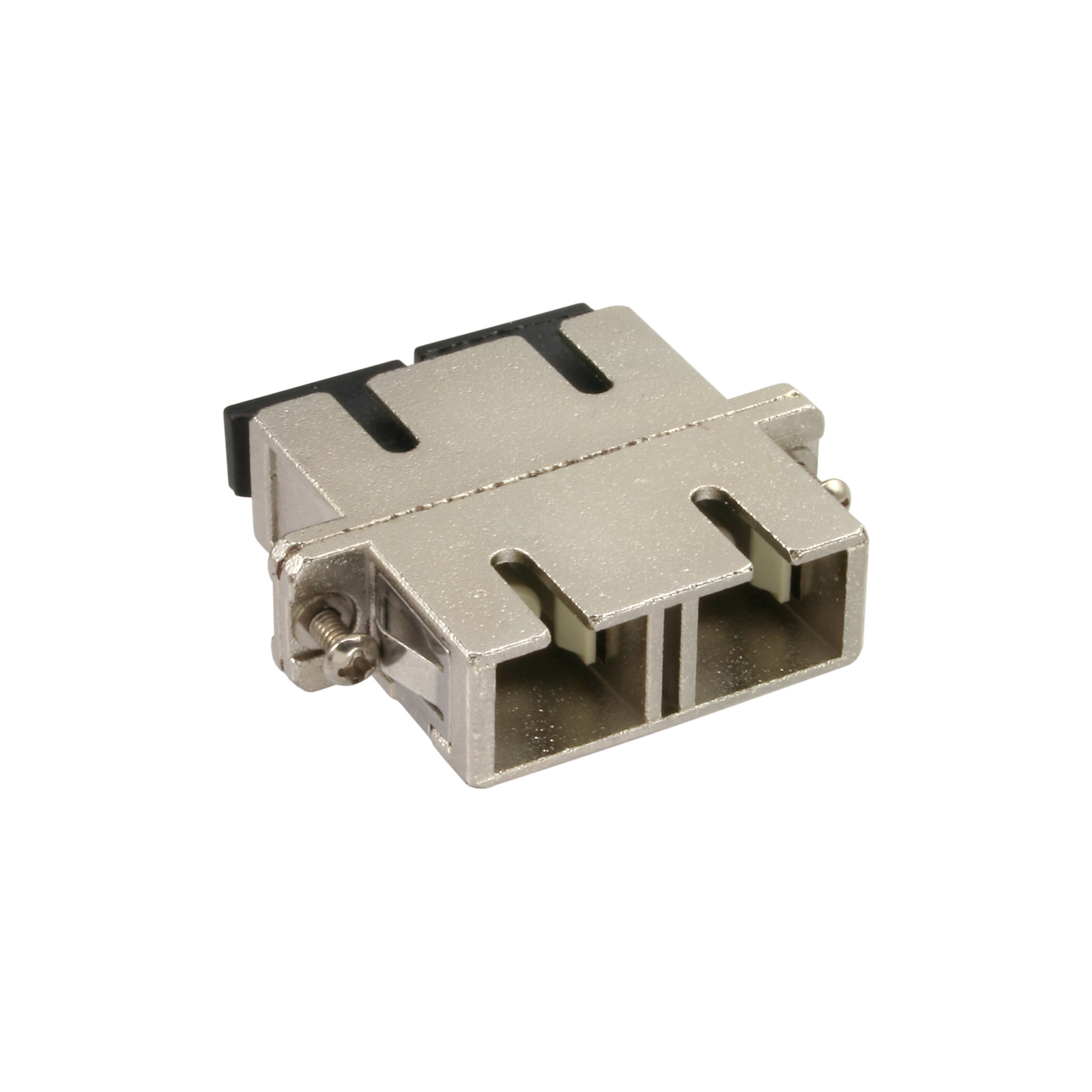 InLine Fiber Optic Metal Coupler Duplex SC-SC Multimode Ceramic Sleeve for Installation