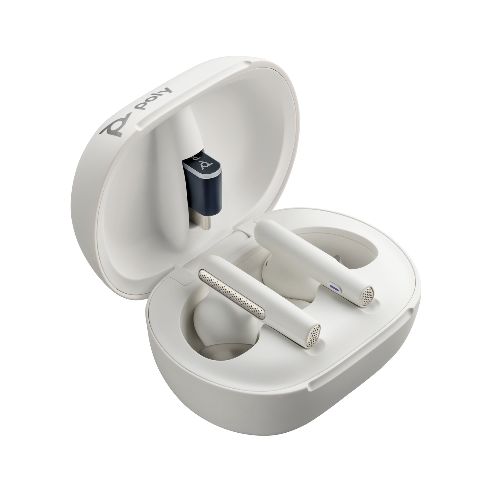 HPI Poly Ear Tips for Wireless Headphones Teams Certified White Pack of 2