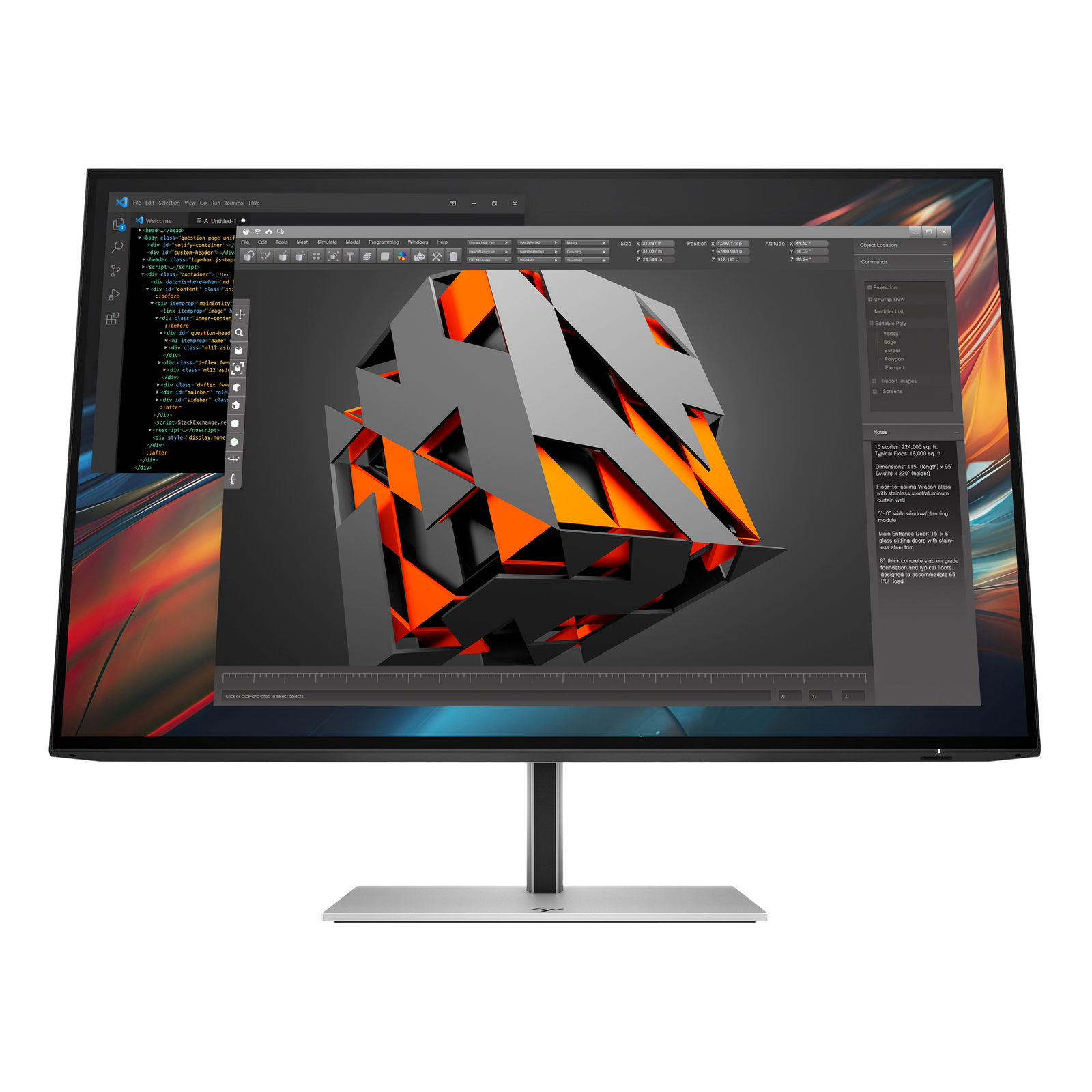 HPI Series 7 Pro 24 Inch WUXGA USB-C Monitor 724pu 61cm 24 Inch