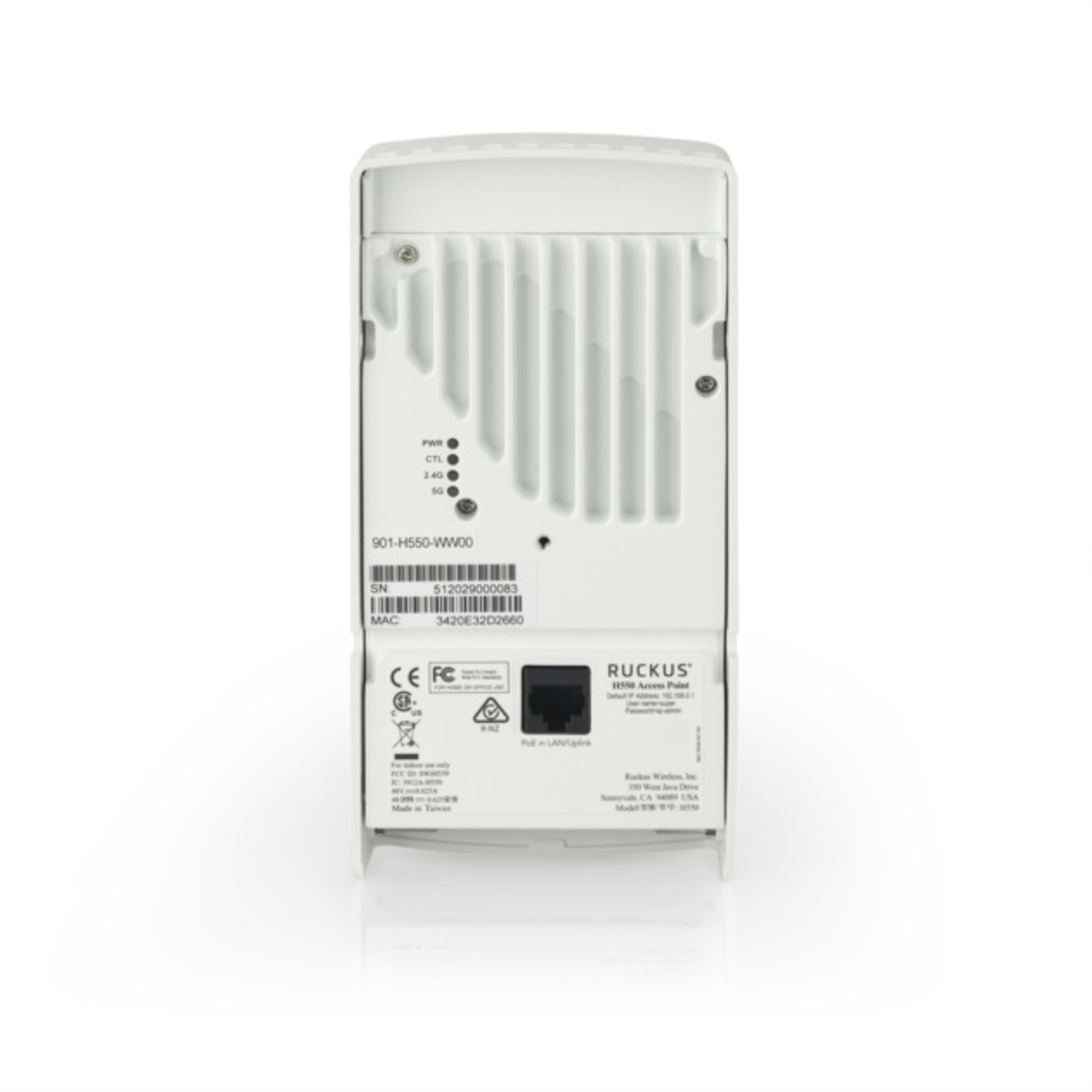 Ruckus Wi-Fi 6 Dual-band Concurrent 2.4 GHz And 5 Wired-Wireless Wall Access Point