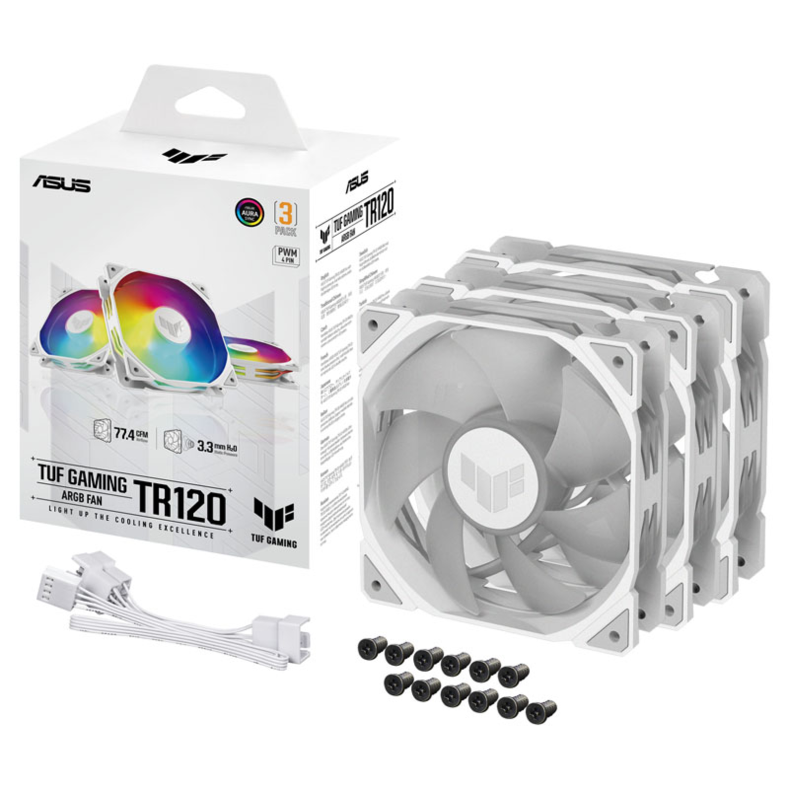 ASUS TUF Gaming TR120 ARGB White 3IN1 Housing Fan
