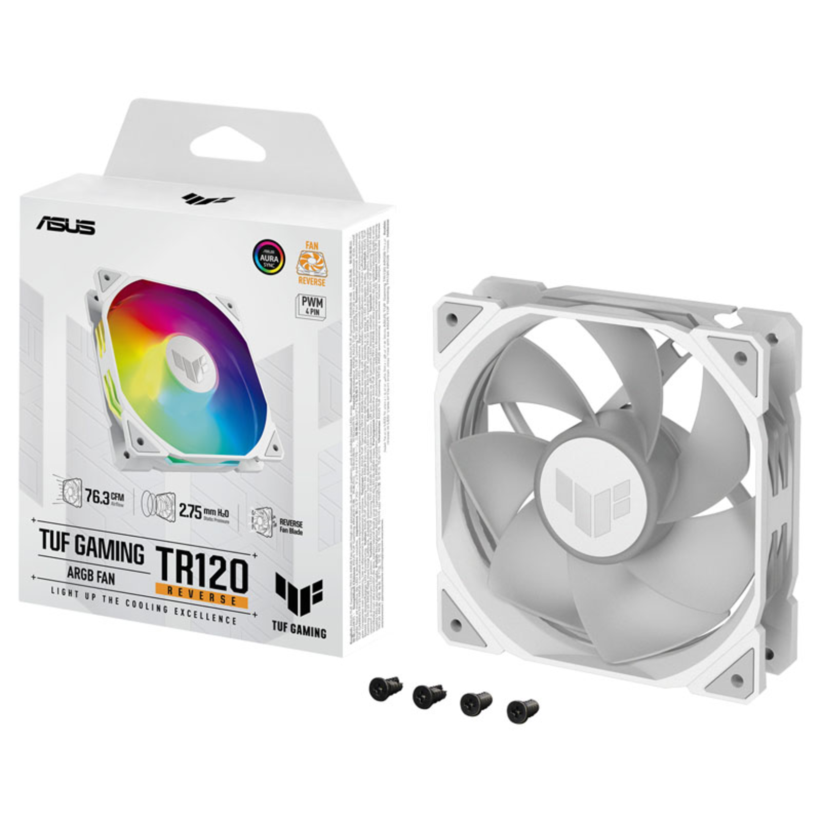 ASUS TUF GAMING TR120 FAN ARGB REVERSE WHITE