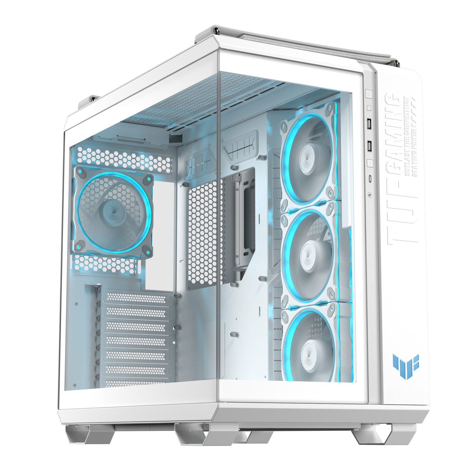 ASUS GT502 HORIZON TG ARGB WHITE MT/WITHOUT Power Supply/ATX