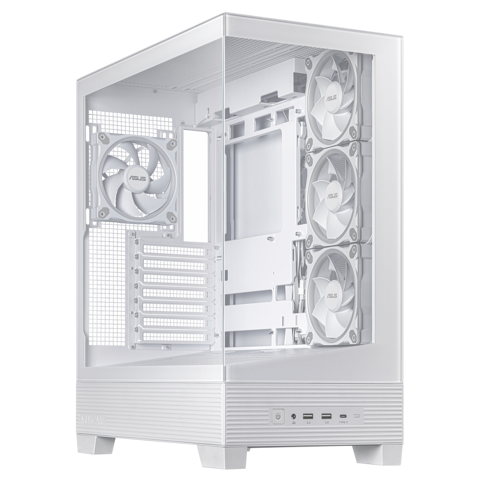 ASUS Case A31 PLUS TG ARGB Mid Tower transparent Side Panel 4x120mm ARGB Fan ARGB Hub White