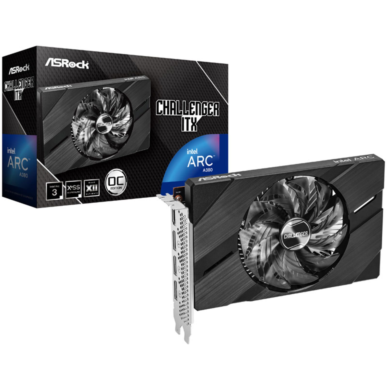ASRock Intel Arc A380 Challenger ITX 6GB OC A380 CLI 6GO 6GB GDDR6 HDMI 3x DP
