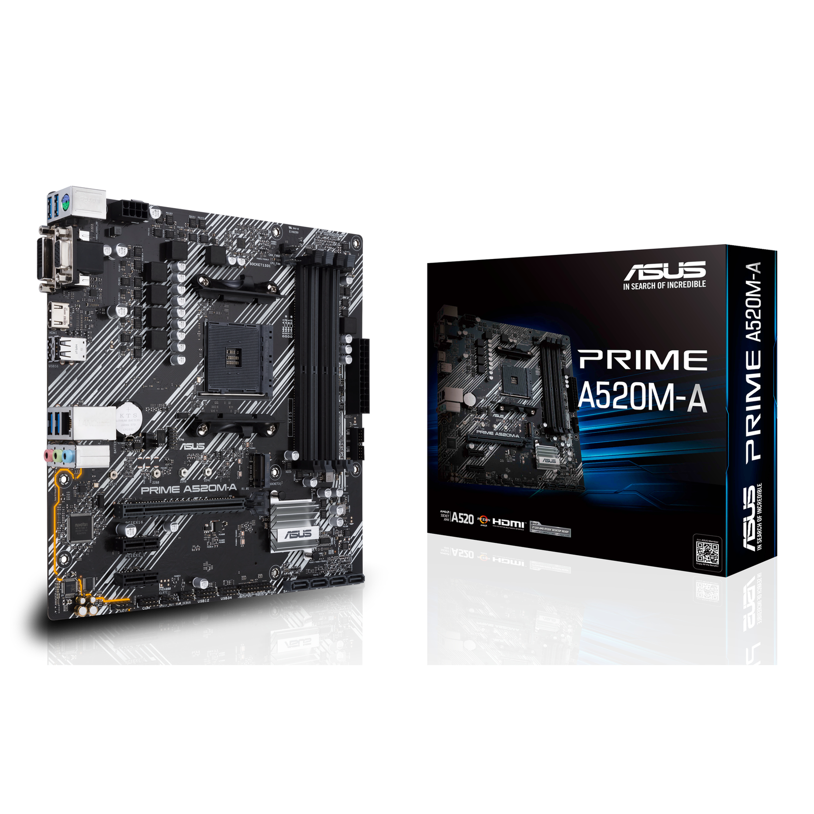 ASUS PRIME A520M-A II/CSM Motherboard Micro ATX Socket AM4 AMD A520 Chipset