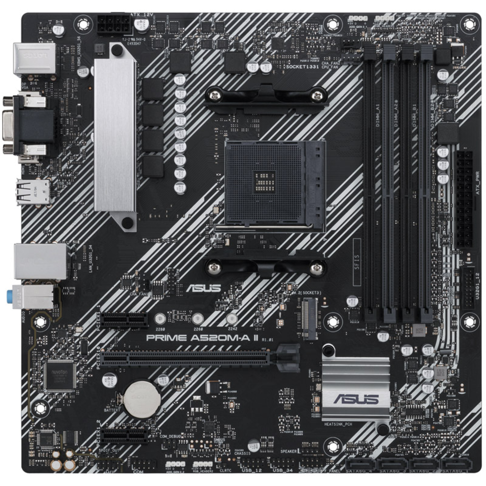 ASUS PRIME A520M-A II/CSM Motherboard Micro ATX Socket AM4 AMD A520 Chipset