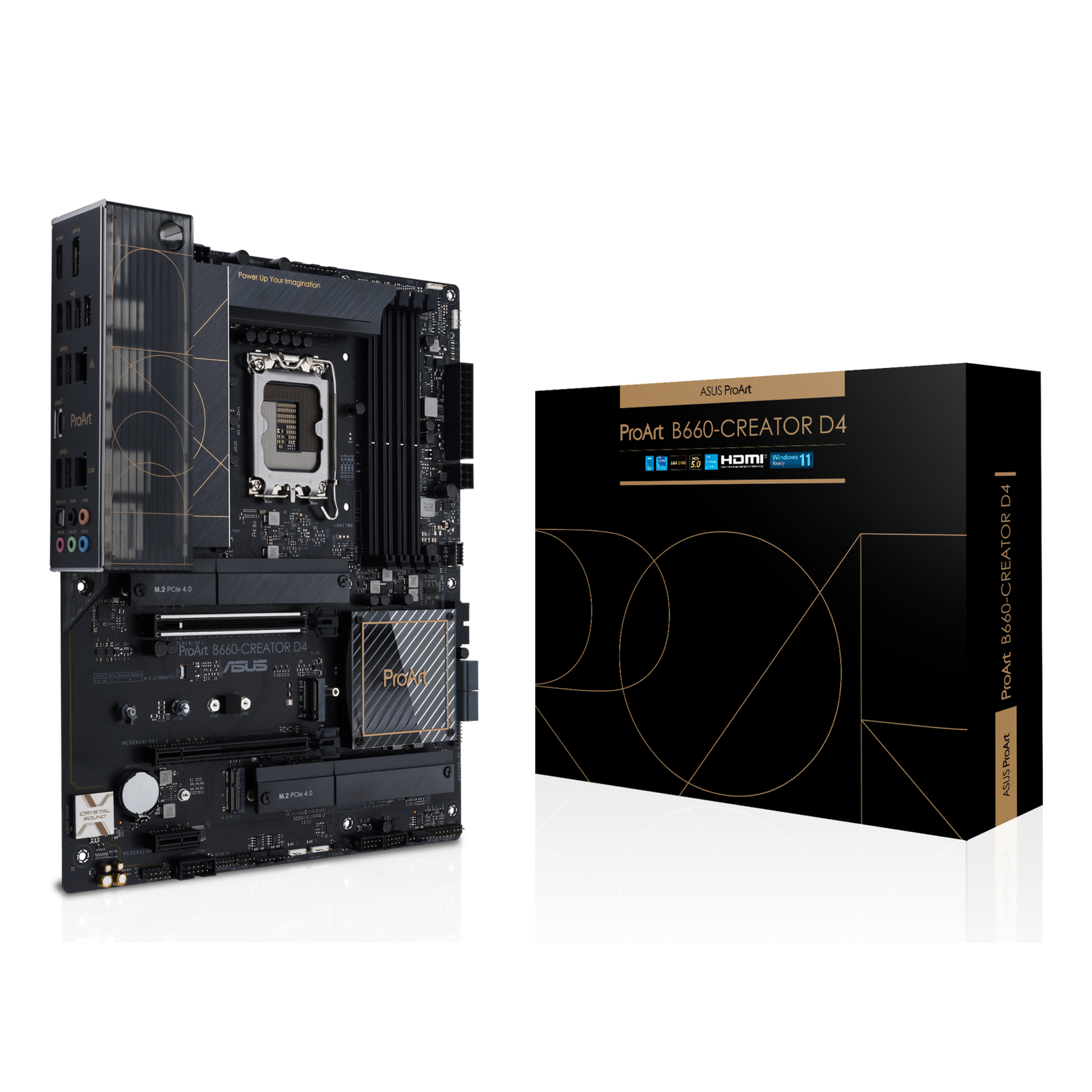 ASUS ProArt B660-CREATOR D4 Motherboard ATX LGA1700 Socket B660 Chipset USB-C Gen2 USB 3.2