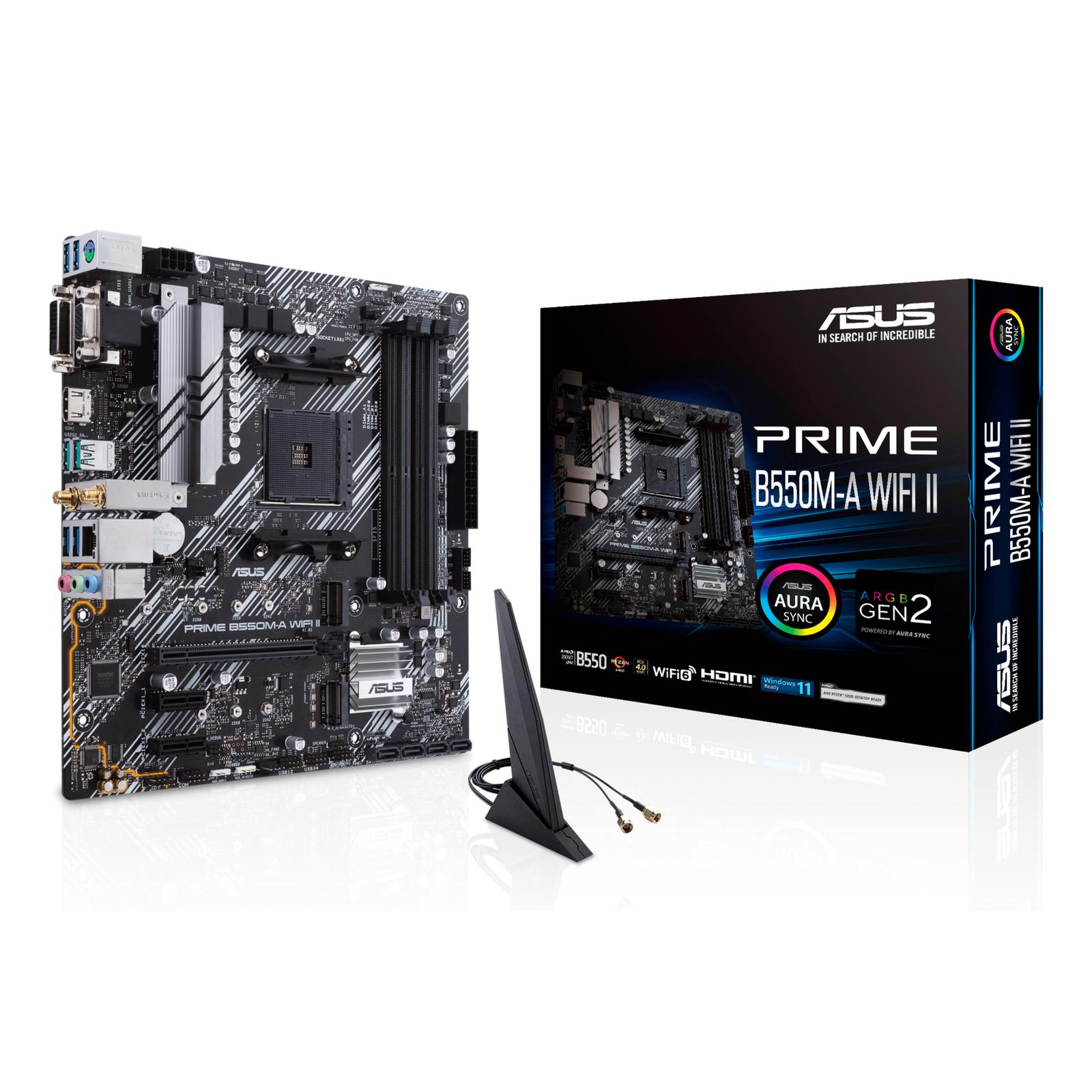 ASUS PRIME B550M-A WIFI II Micro-ATX AM4 AMD B550