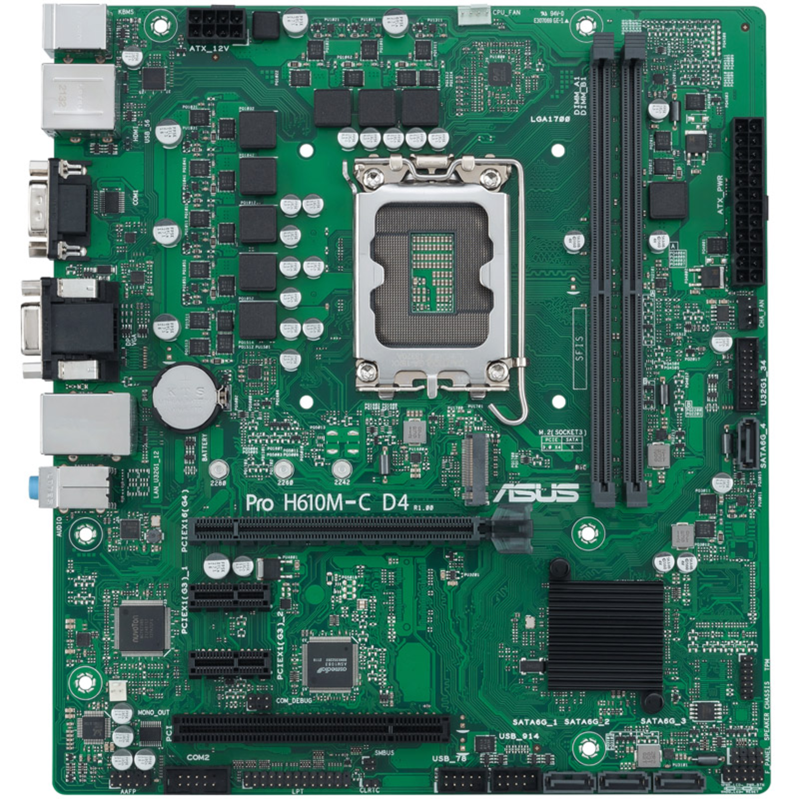 ASUS MB PRO H610M-C D4-CSM Intel,1700,DDR4,mATX