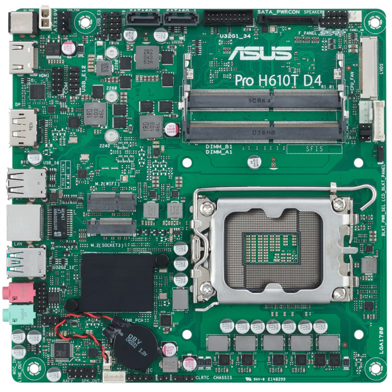 ASUS MB PRO H610T D4-CSM Intel,1700,DDR4,thin MITX