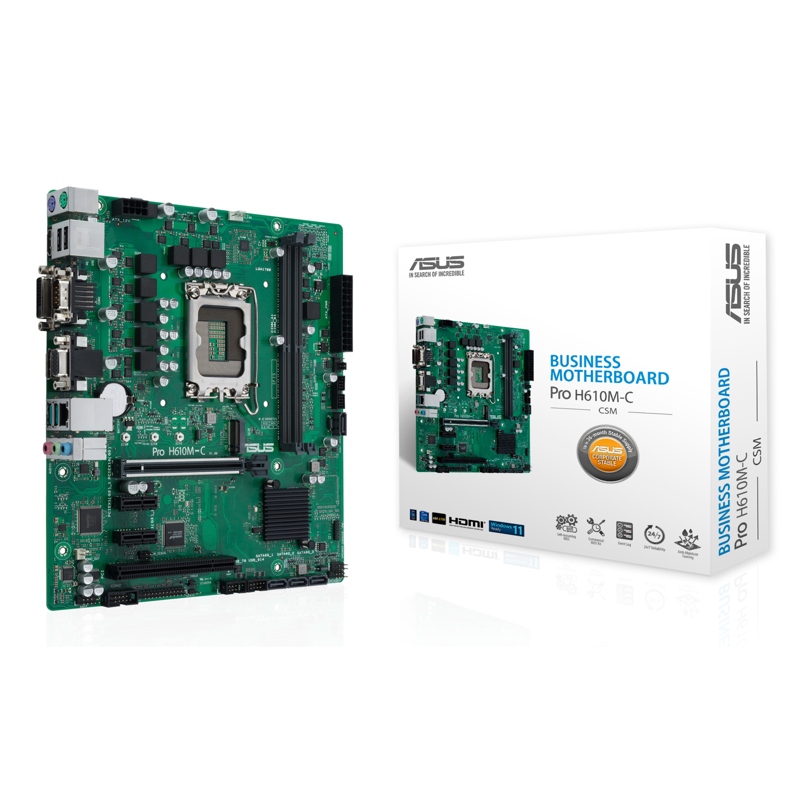 ASUS Pro H610M-C-CSM Micro-ATX LGA1700 H610