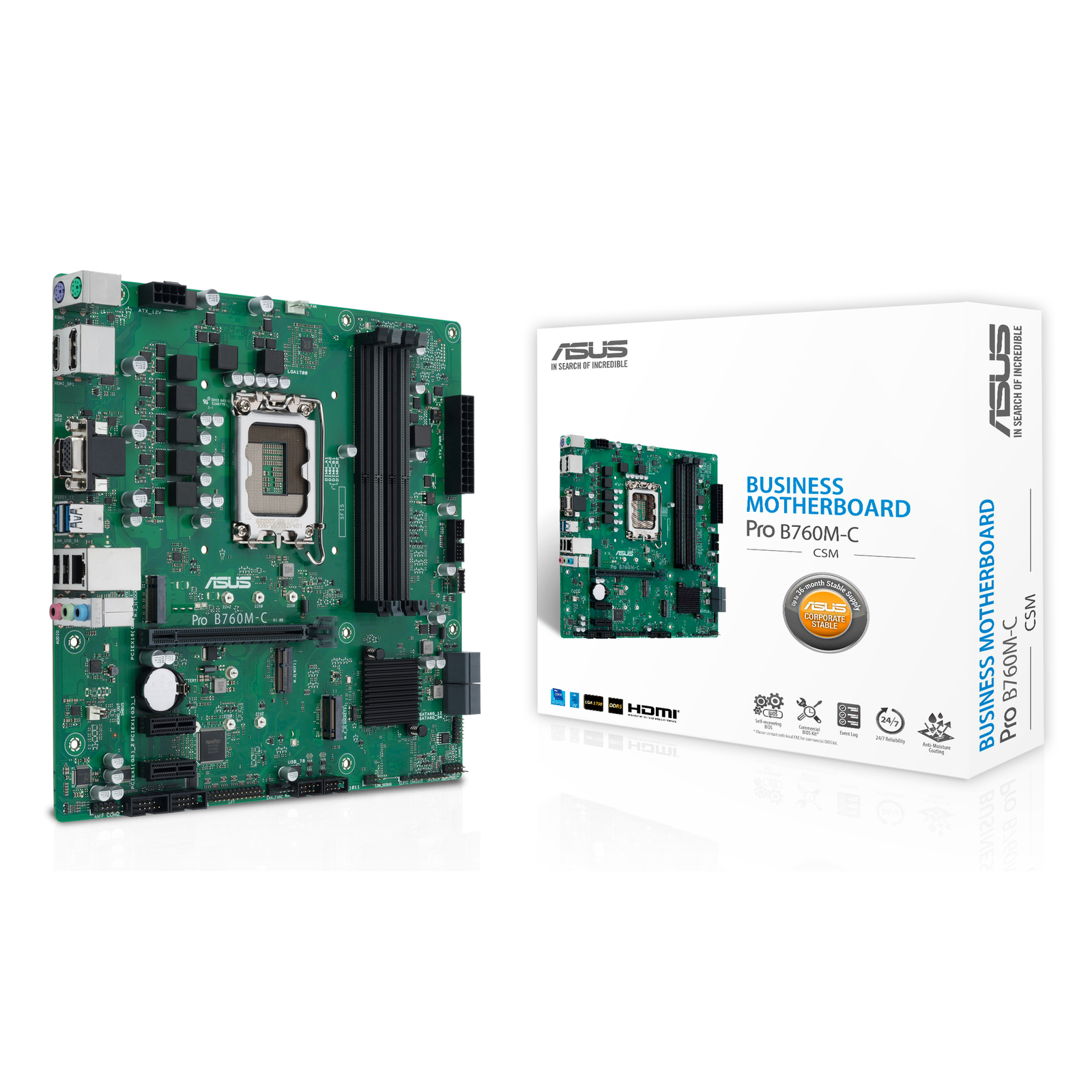 ASUS MB PRO B760M-C-CSM INTEL,1700,DDR5,mATX
