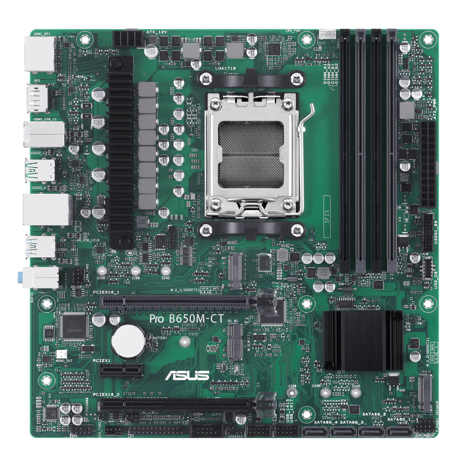 ASUS PRO B650M-CT-CSM motherboard And Gt with CPU Socket And Gt Socket AM5