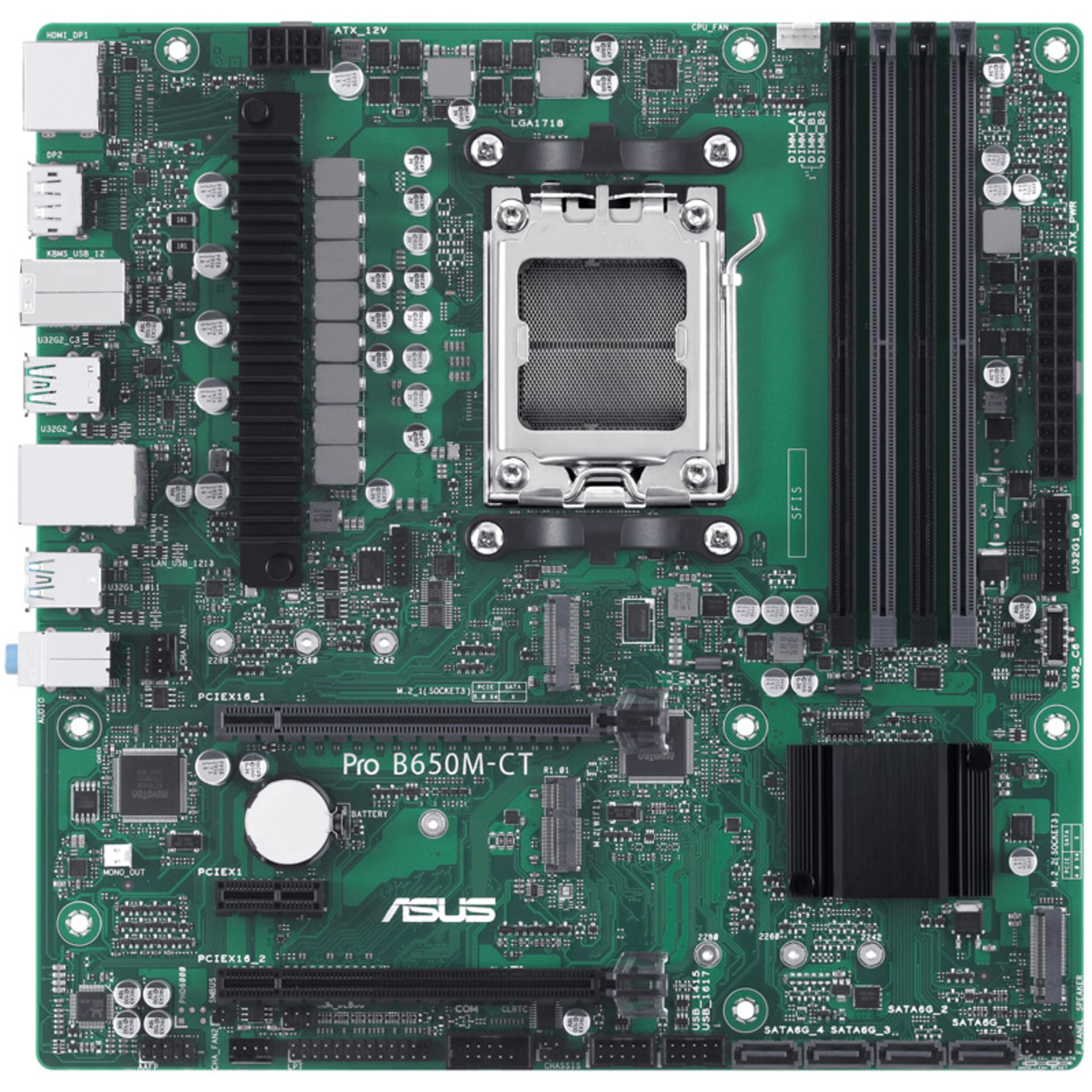 ASUS PRO B650M-CT-CSM motherboard And Gt with CPU Socket And Gt Socket AM5