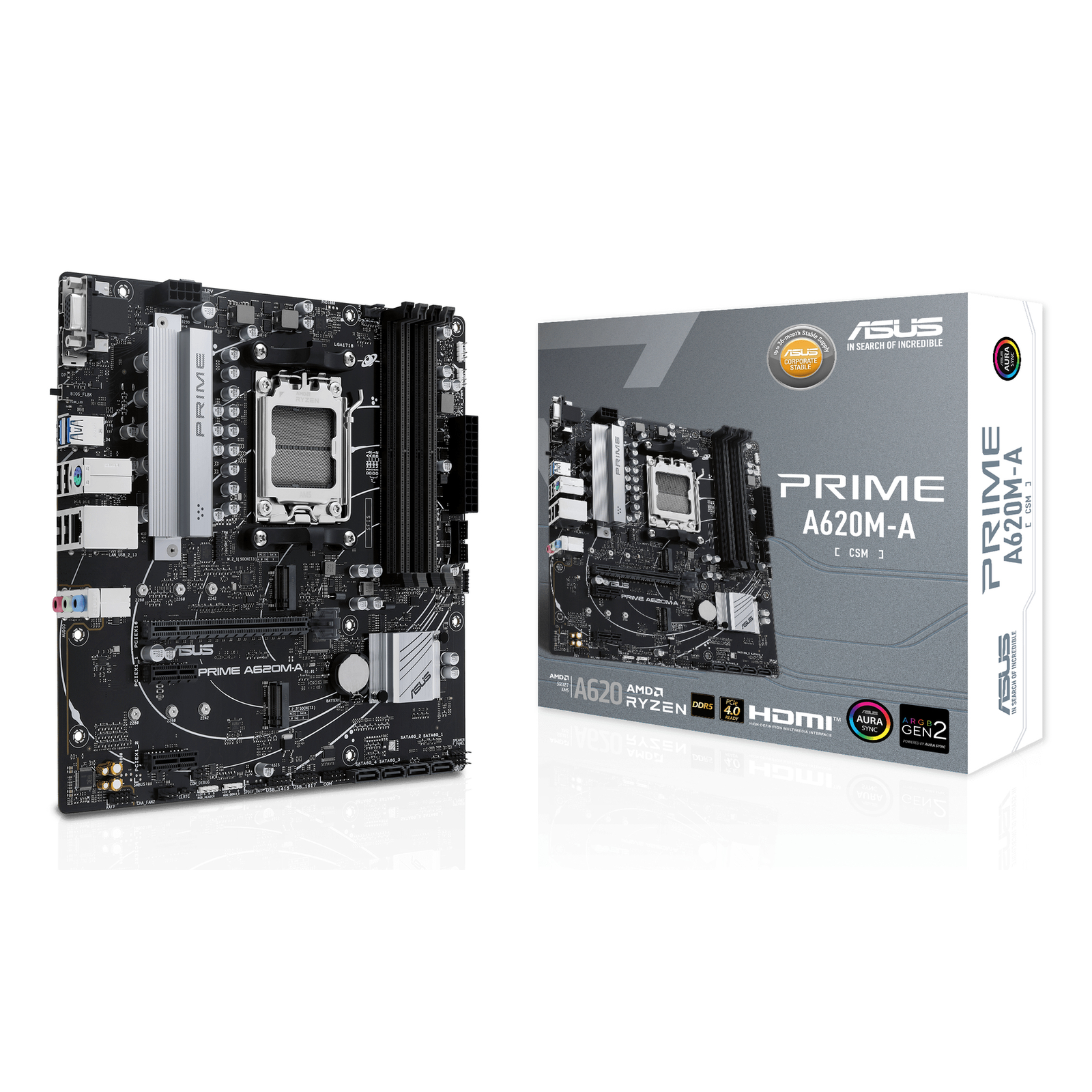 ASUS Prime A620M-A-Csm Amd A620 Socket Am5 Micro Atx