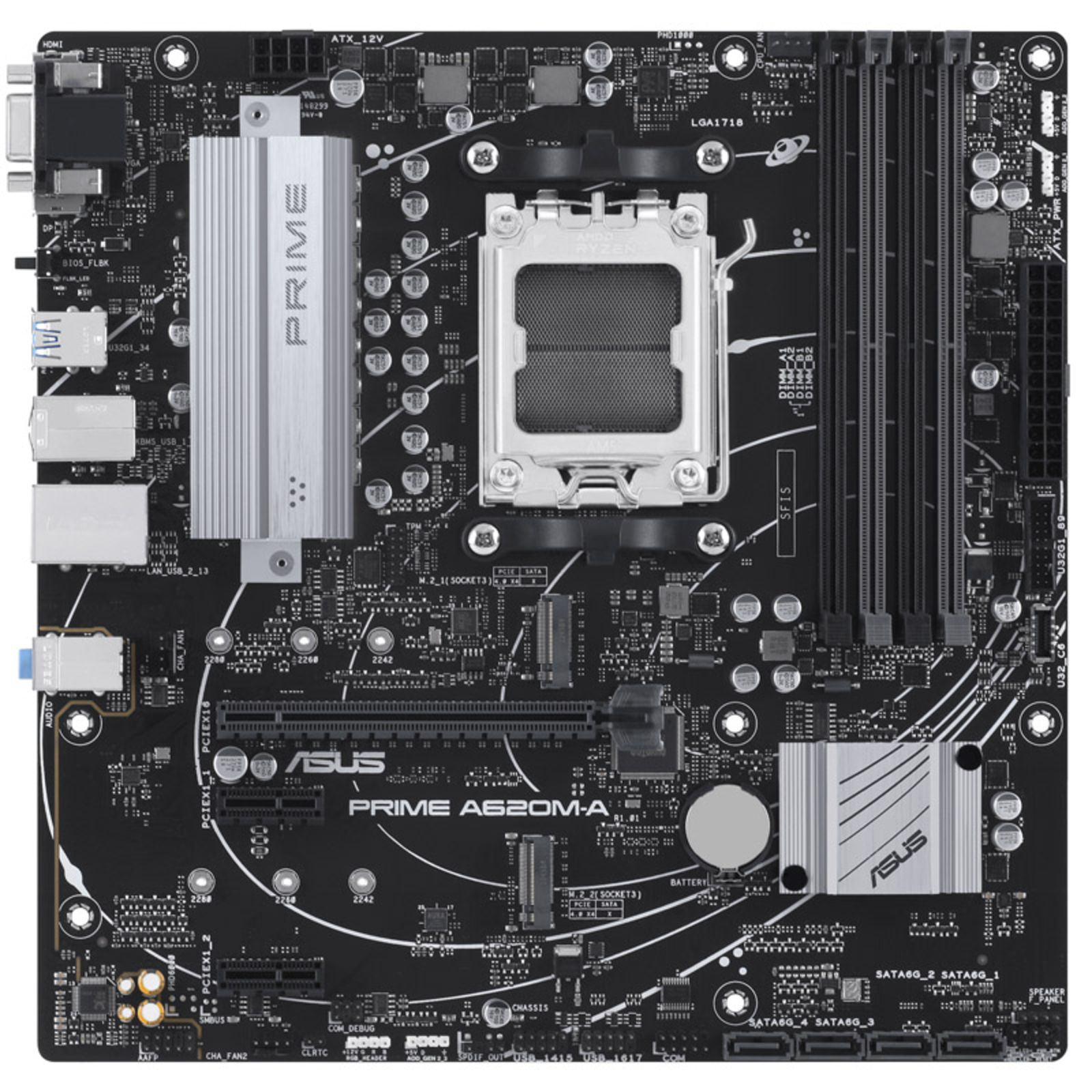 ASUS Prime A620M-A-Csm Amd A620 Socket Am5 Micro Atx
