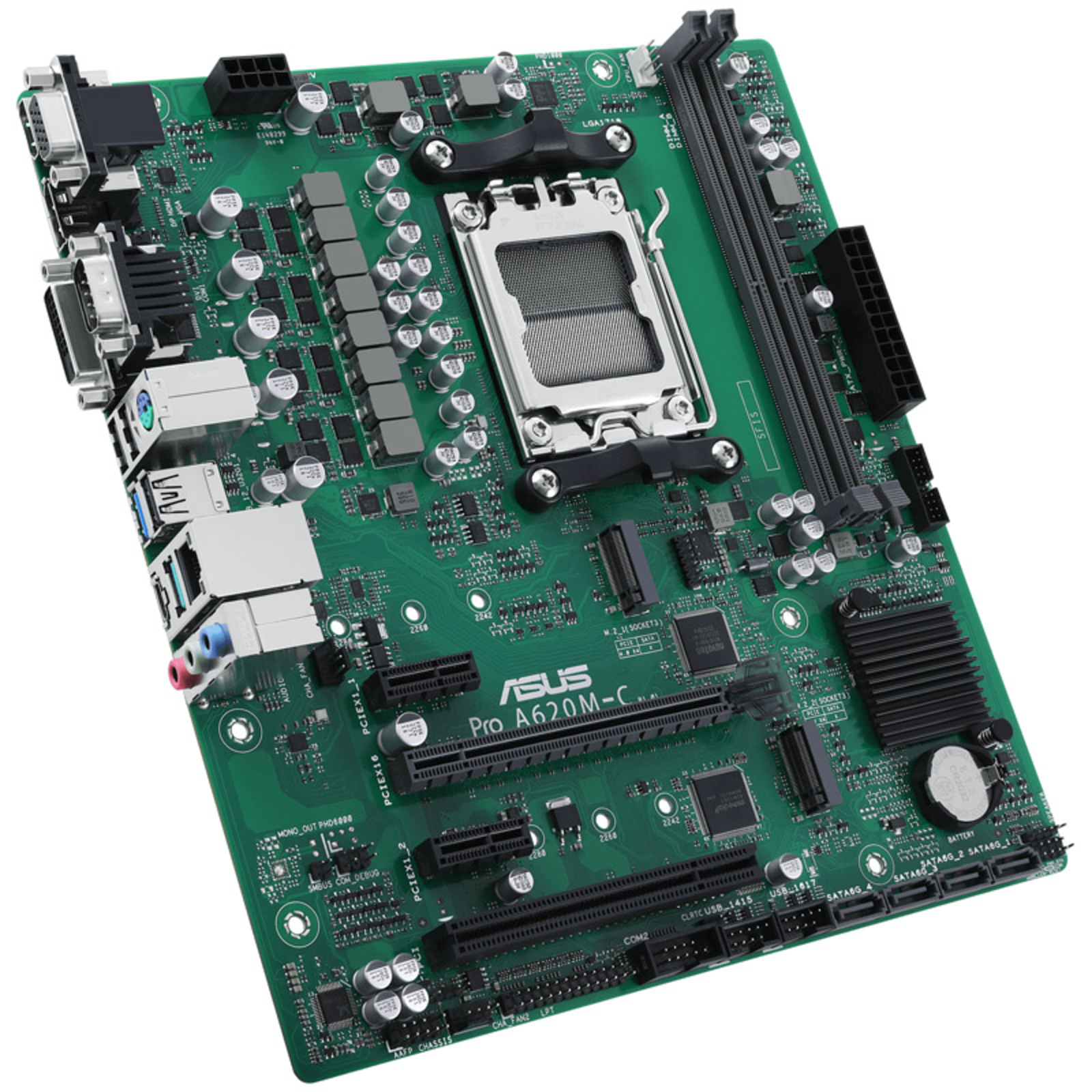 ASUS PRO A620M-C-CSM motherboard And Gt with CPU Socket And Gt Socket AM5