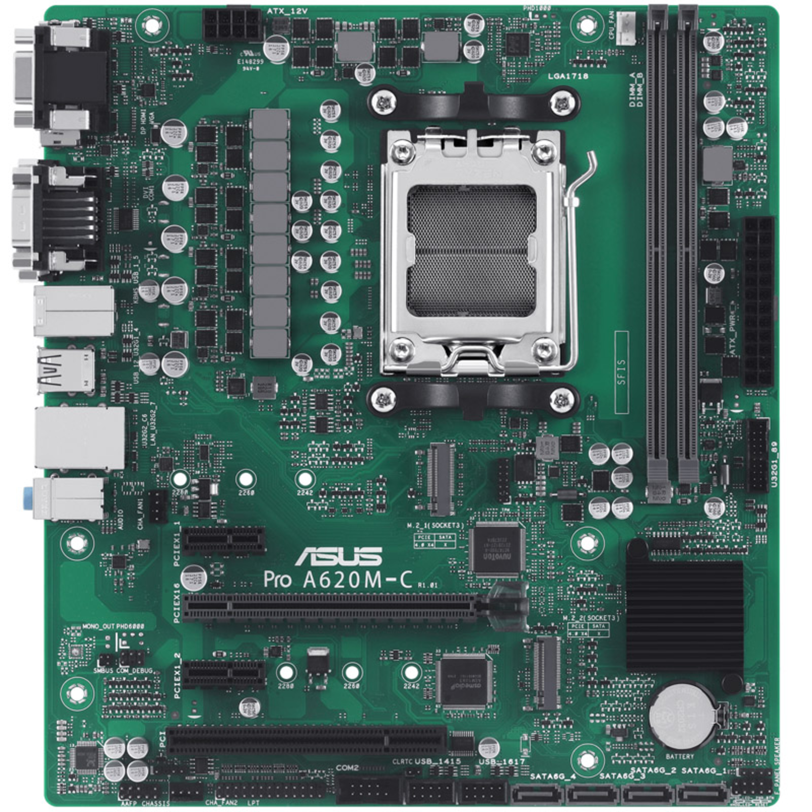 ASUS PRO A620M-C-CSM motherboard And Gt with CPU Socket And Gt Socket AM5