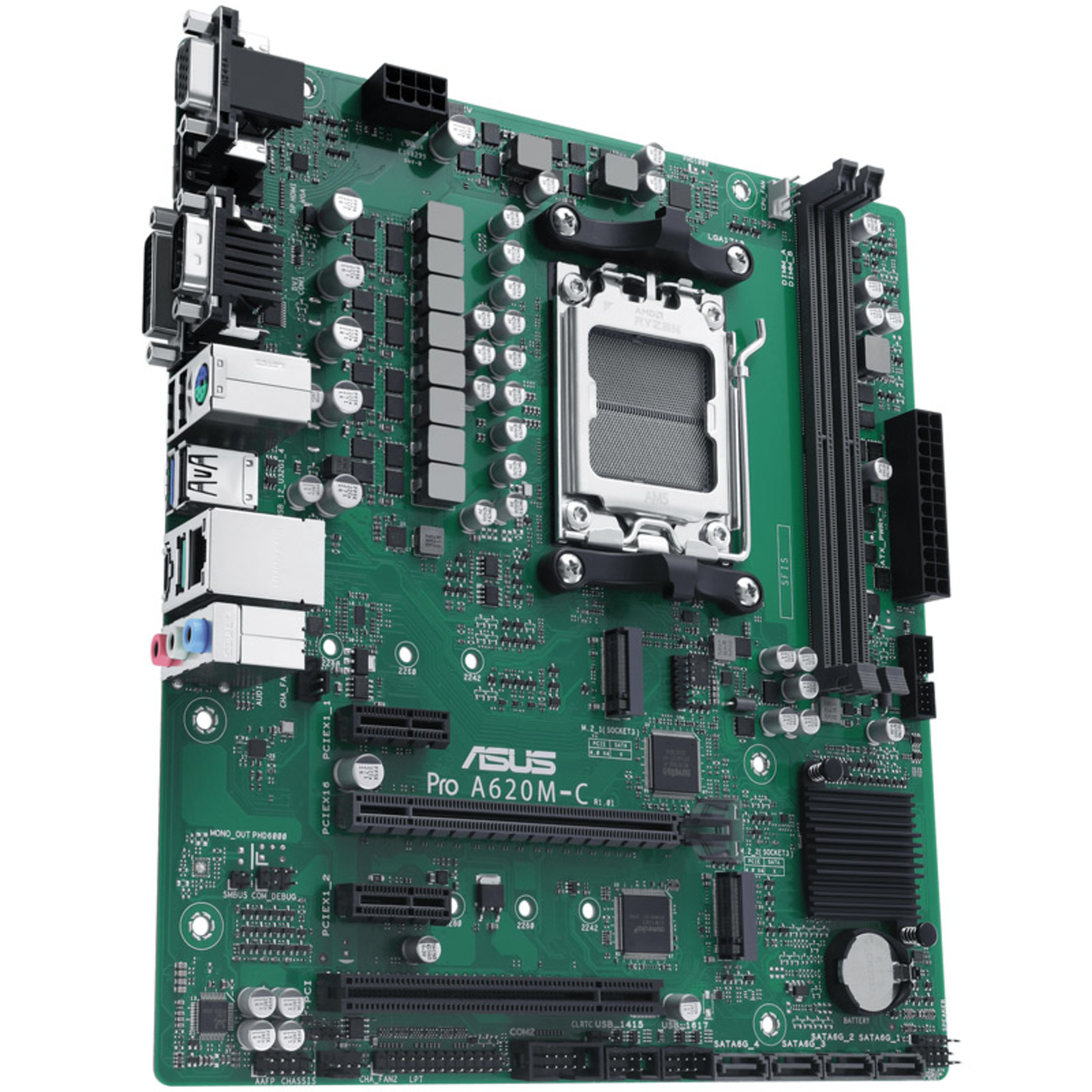 ASUS PRO A620M-C-CSM motherboard And Gt with CPU Socket And Gt Socket AM5