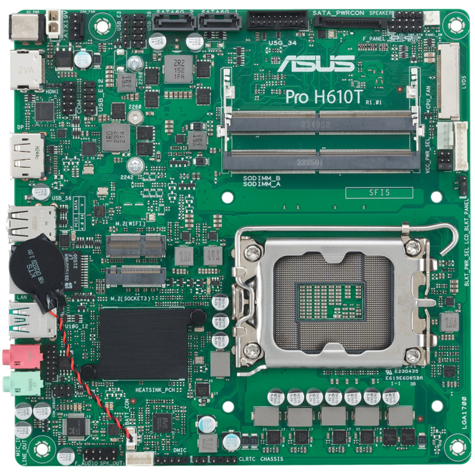 ASUS MB PRO H610T-CSM Intel,1700,DDR5,tmITX