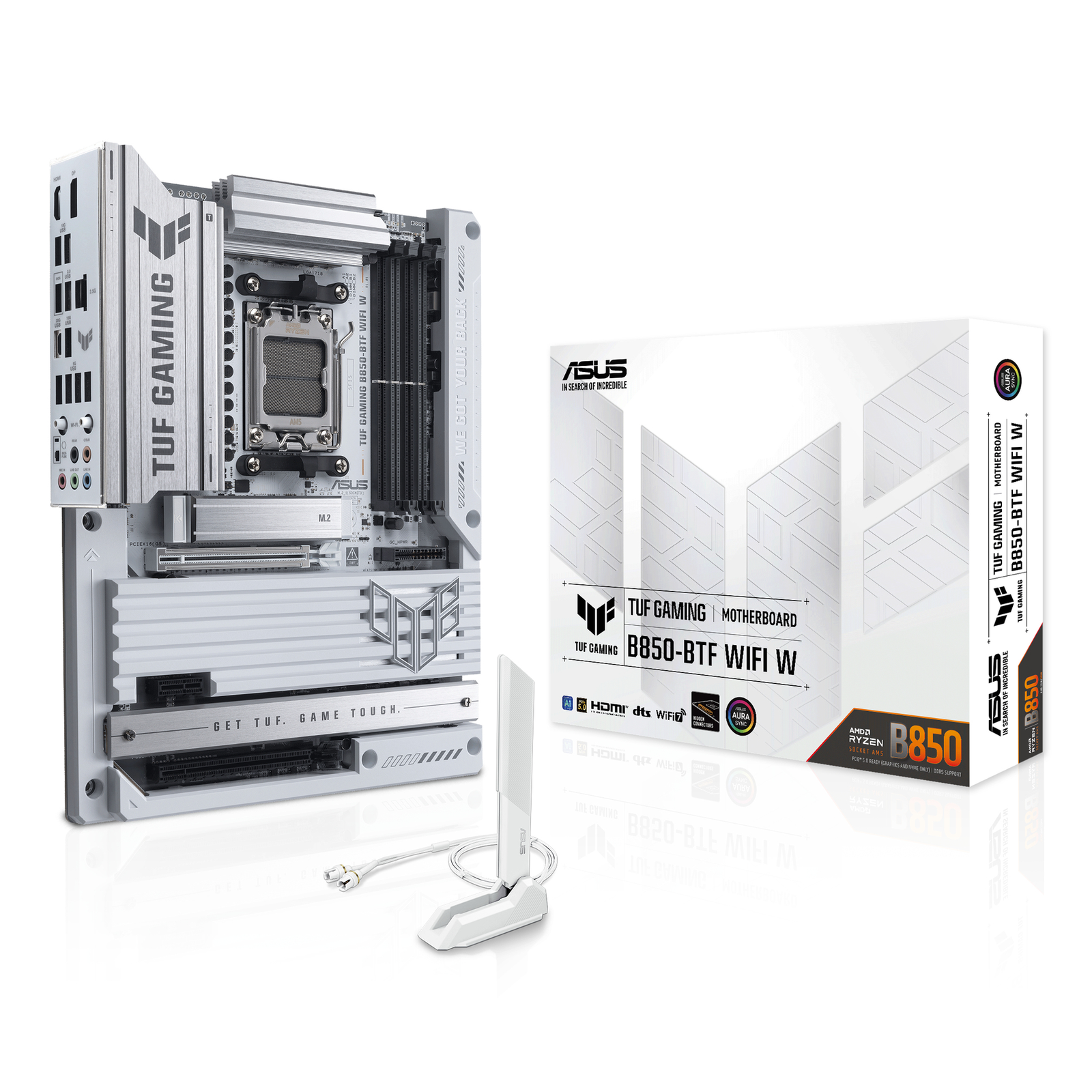ASUS TUF GAMING B850-BTF WIFI W Motherboard ATX Socket AM5 AMD B850 Chipset USB-C 3.2 Gen 2x2 Gen2