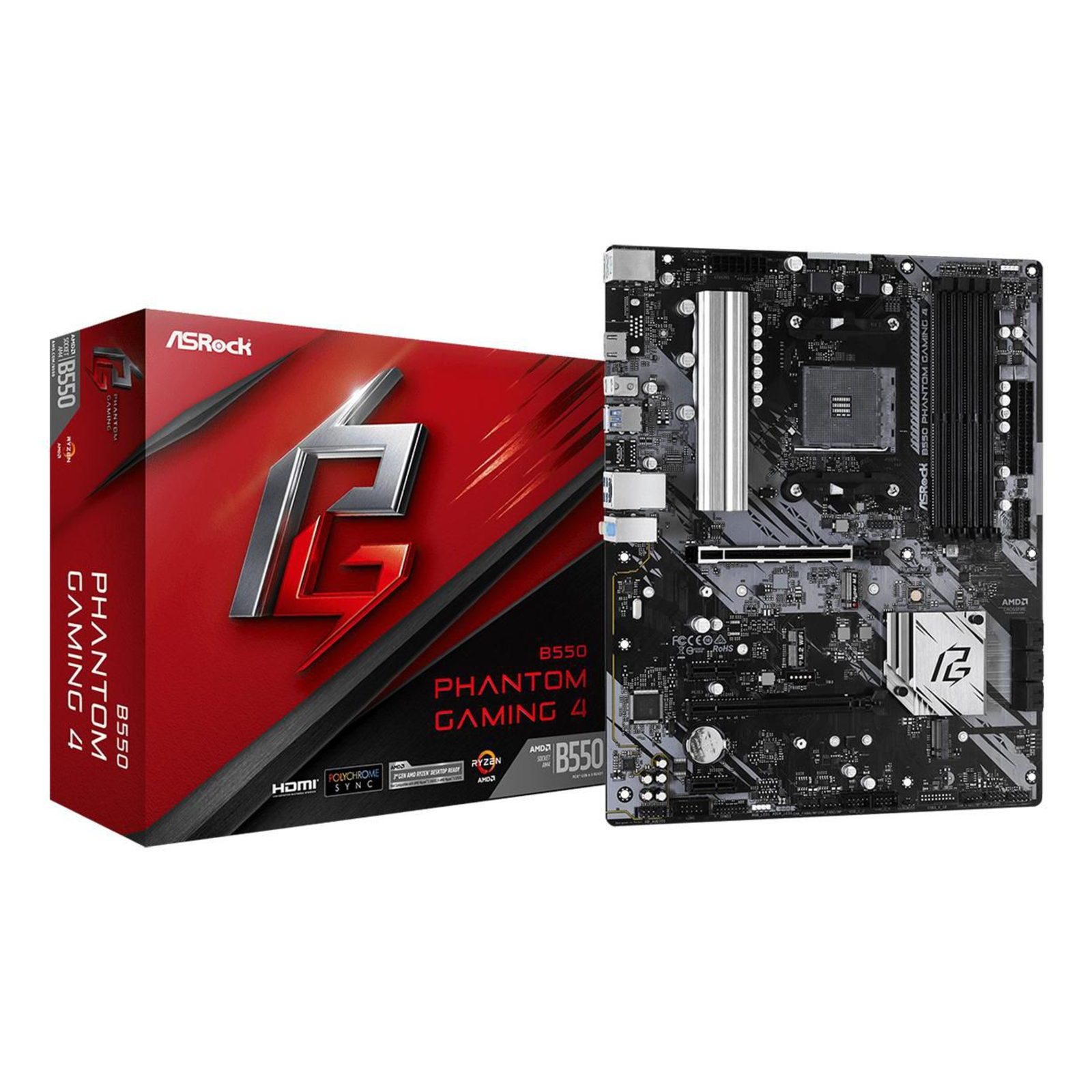 ASRock B550 Phantom Gaming 4 ATX AM4 AMD B550