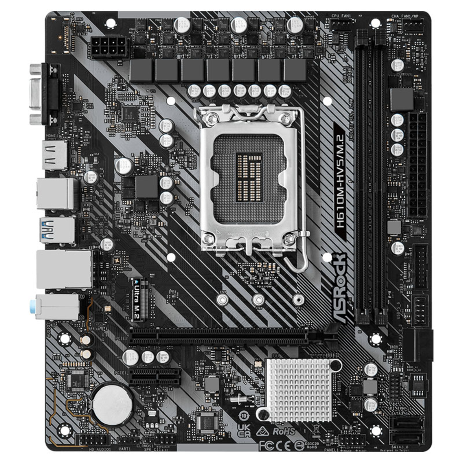 ASRock H610M-HVSM.2 R2.0 Micro-ATX LGA1700 H610