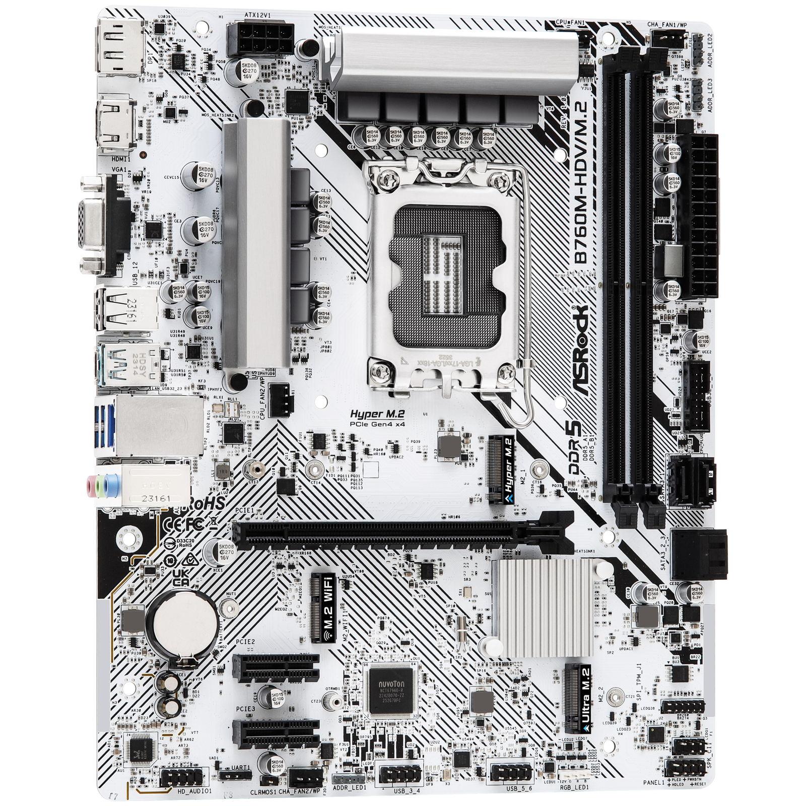 ASRock B760M-H M.2 Micro-ATX LGA1700 B760