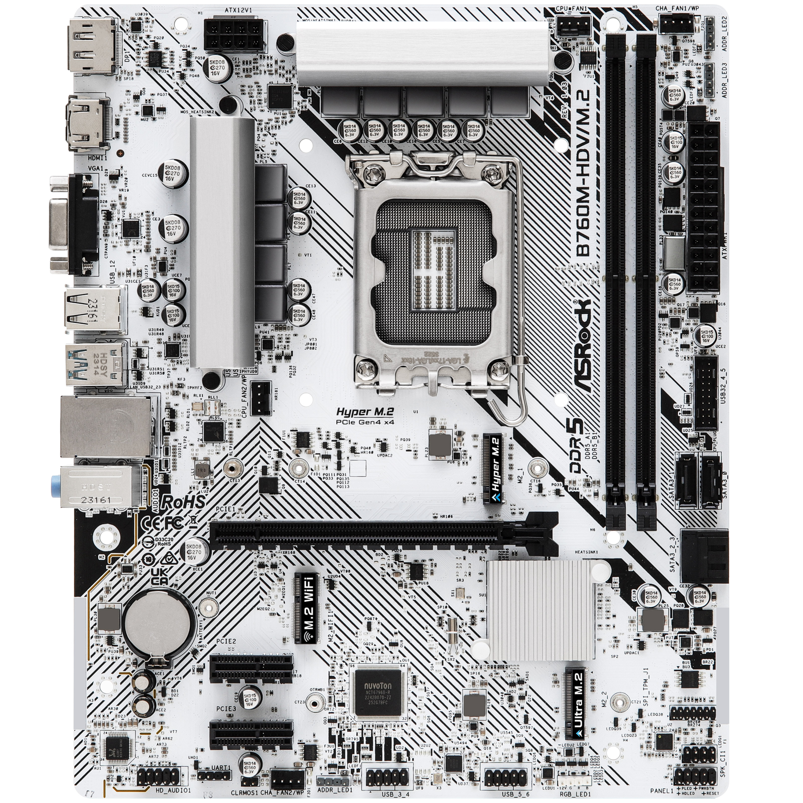 ASRock B760M-H M.2 Micro-ATX LGA1700 B760