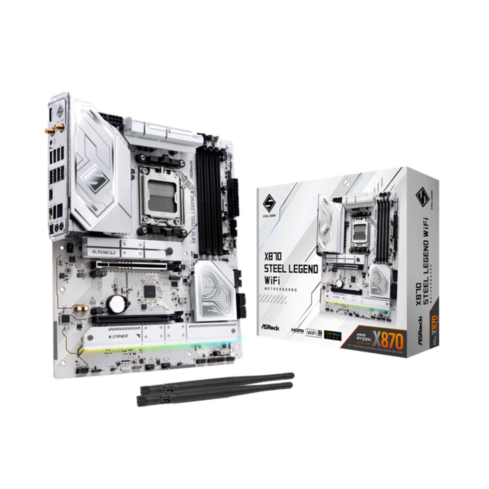 ASRock X870 Steel Legend WiFi Motherboard ATX AM5 Socket DDR5