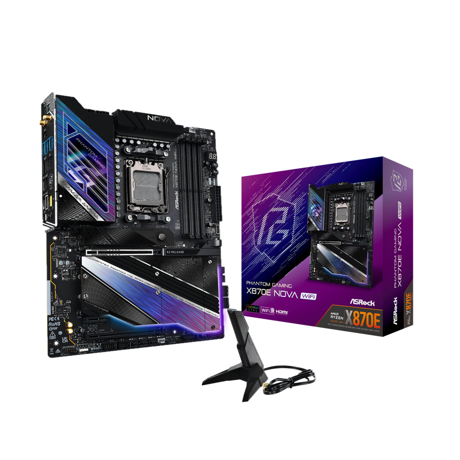 ASRock Phantom Gaming X870E NOVA WiFi ATX Socket AM5 AMD X870E
