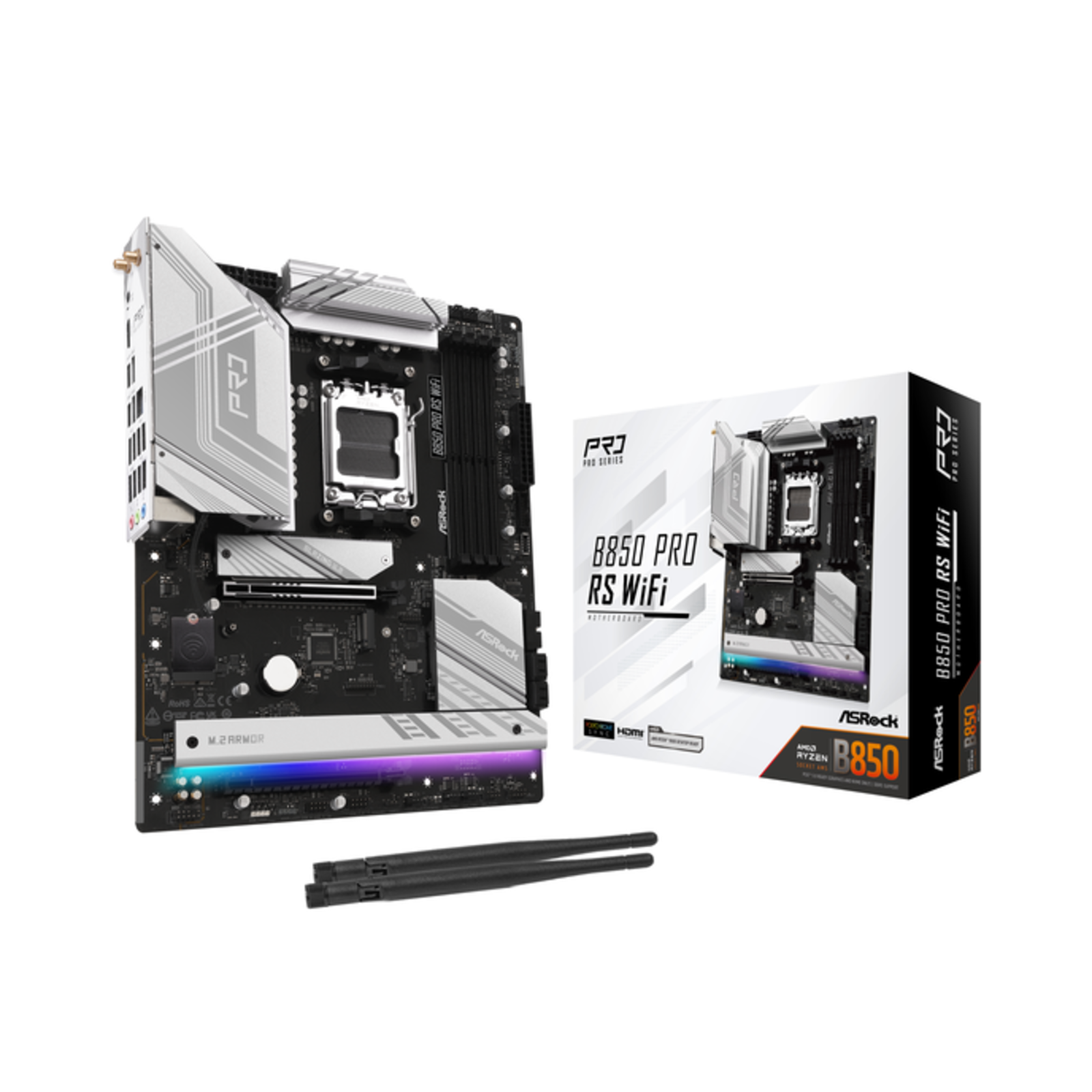 ASRock B850 Pro RS WiFi DDR5 AM5 Retail AMD Socket AM5 (Ryzen Zen4)