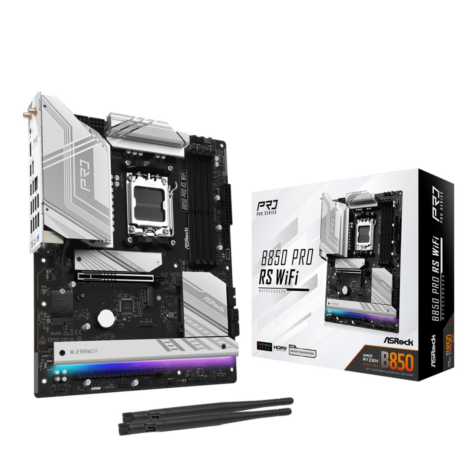 ASRock B850 Pro RS WiFi DDR5 AM5 Retail AMD Socket AM5 (Ryzen Zen4) (90-MXBQL-A0UAYZ)