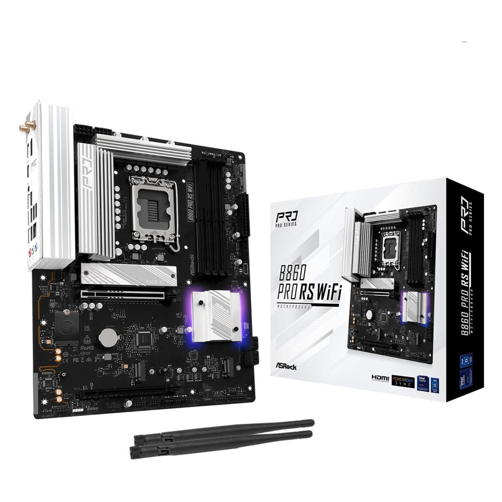 ASRock B860 Pro RS WiFi DDR5 Intel S1851 Retail (90-MXBRK0-A0UAYZ)