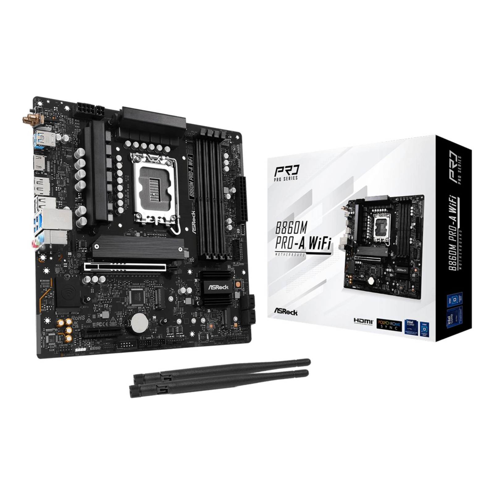 ASRock B860M Pro-A WiFi Motherboard (Intel LGA 1851) Micro ATX