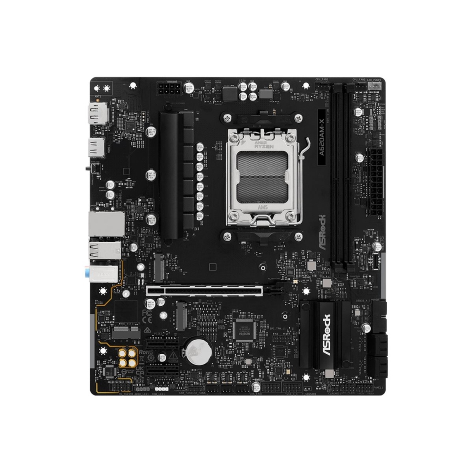 ASRock A620AM-X AM5 MATX HDMI/DP DDR5 AMD Socket AM5 (Ryzen Zen4) Micro/Mini/Flex-ATX