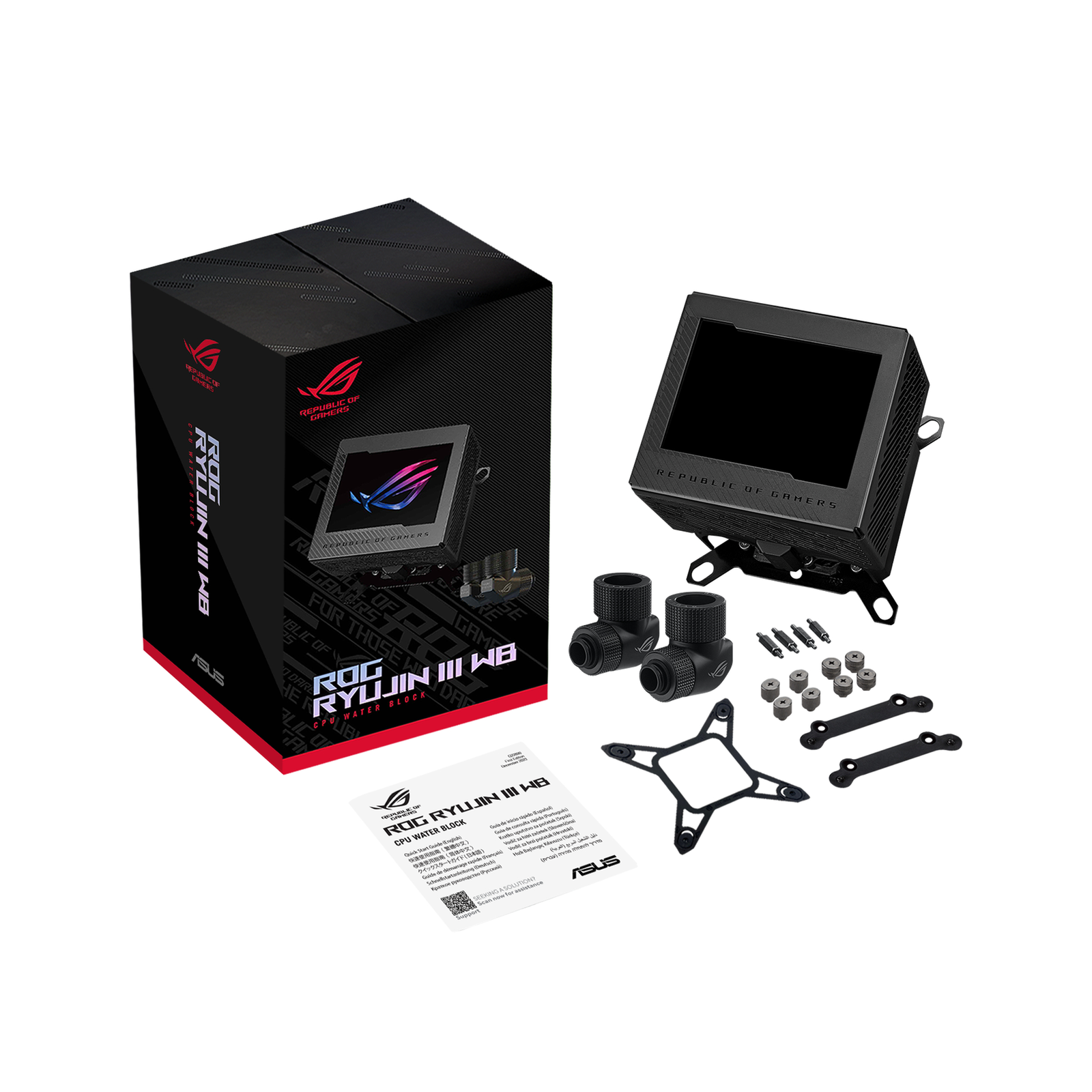 ASUS ROG RYUJIN III WB Liquid Cooling System CPU Waterblock Design AM4 LGA1200 LGA1700 AM5 LGA115x