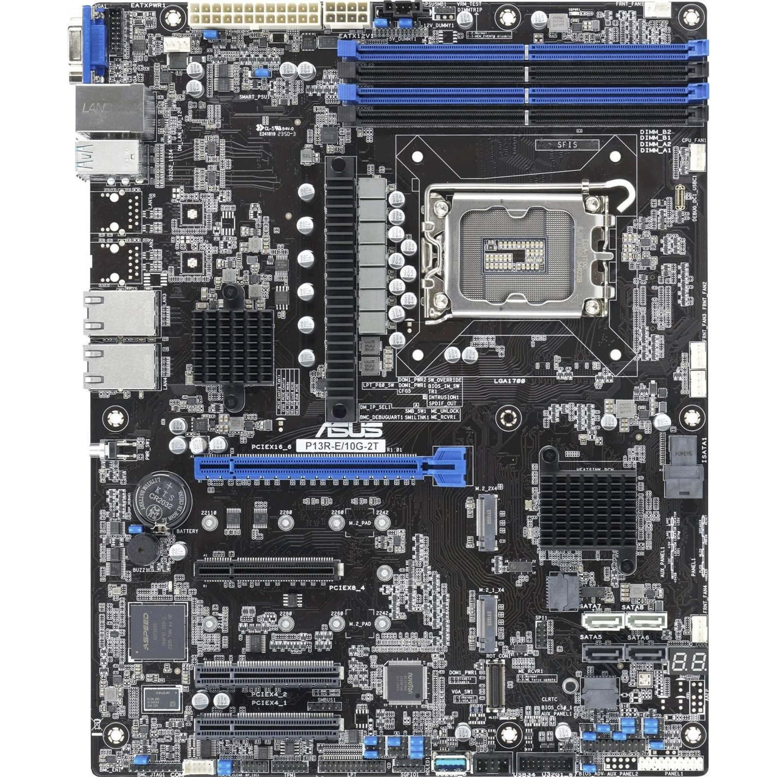 ASUS Motherboard P13R-E/10G-2T 1x LGA1700 Intel Xeon E-24XX C266 (4xDIMM 8x SATA 2xM2 2x10GbE