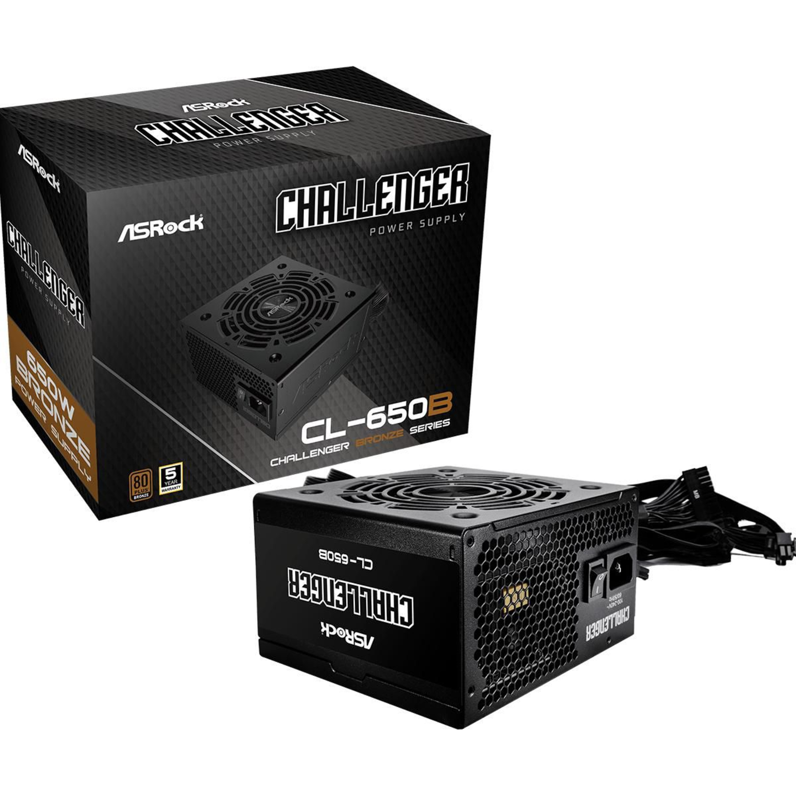 ASRock Power Supply ATX CHALLENGER bronze 650W (BLACK)