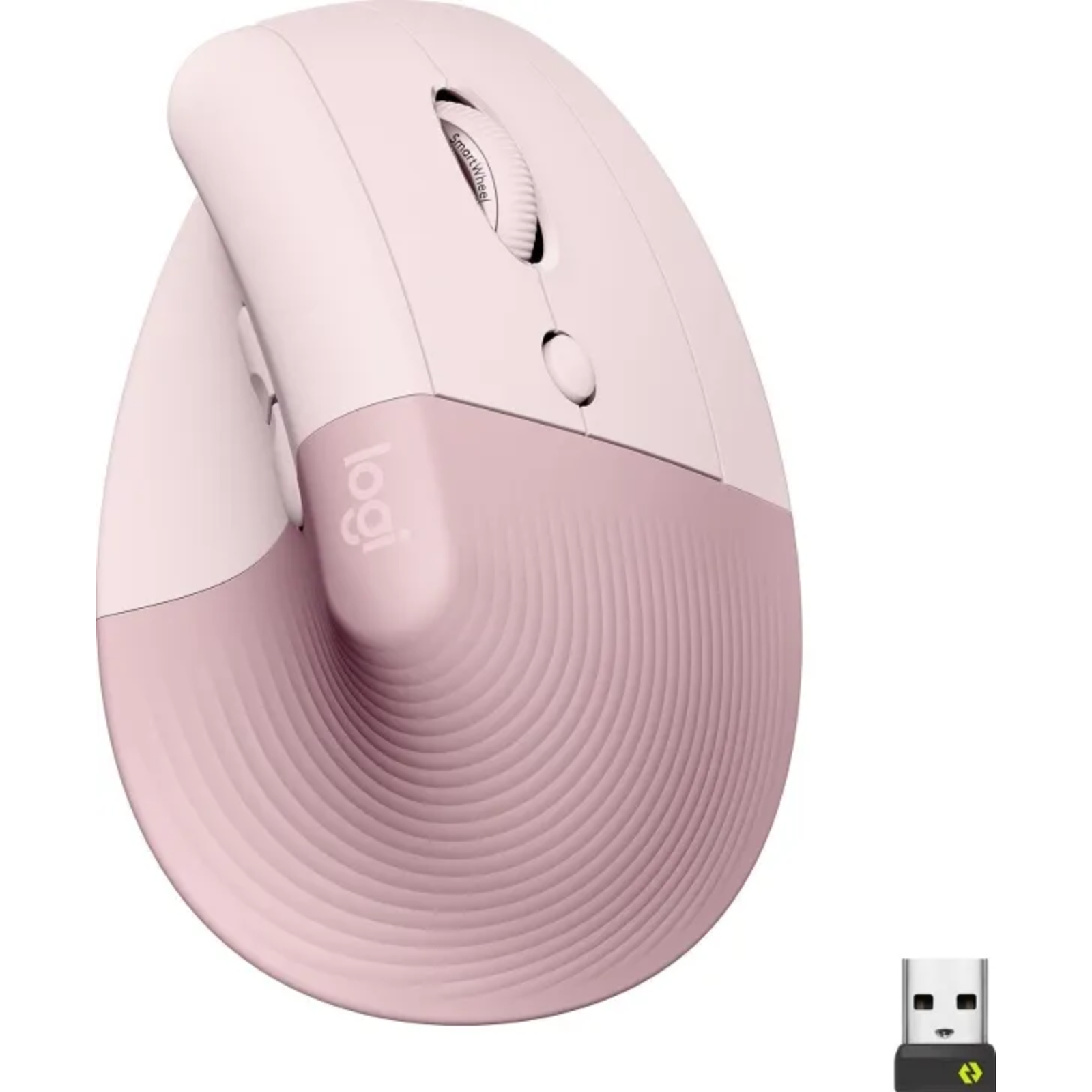 Logitech Lift Vertical Ergonomic Mouse Optical Wireless Pink